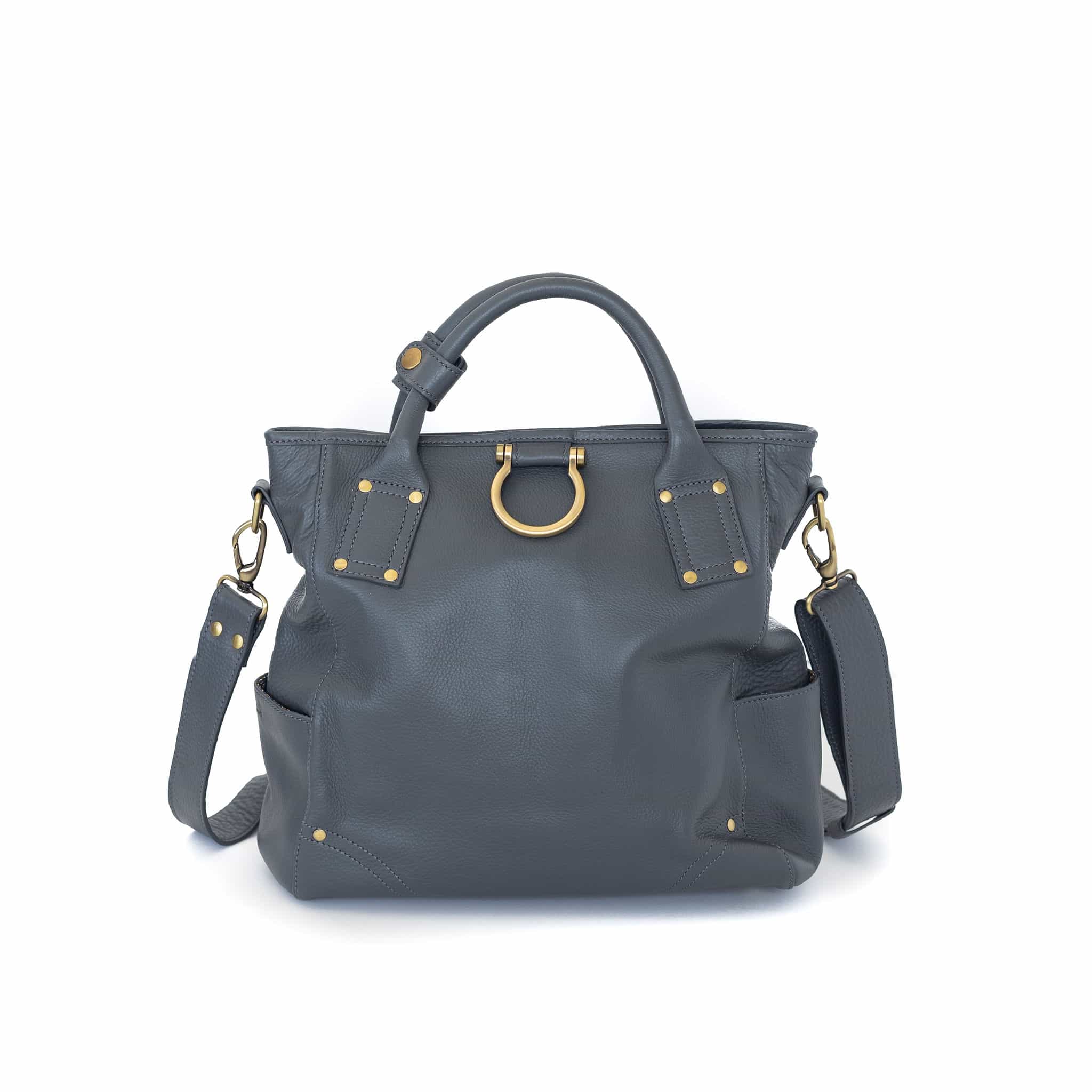 Chloe Convertible Backpack and Crossbody Bag - Stone Oil Leather | Sapahn.