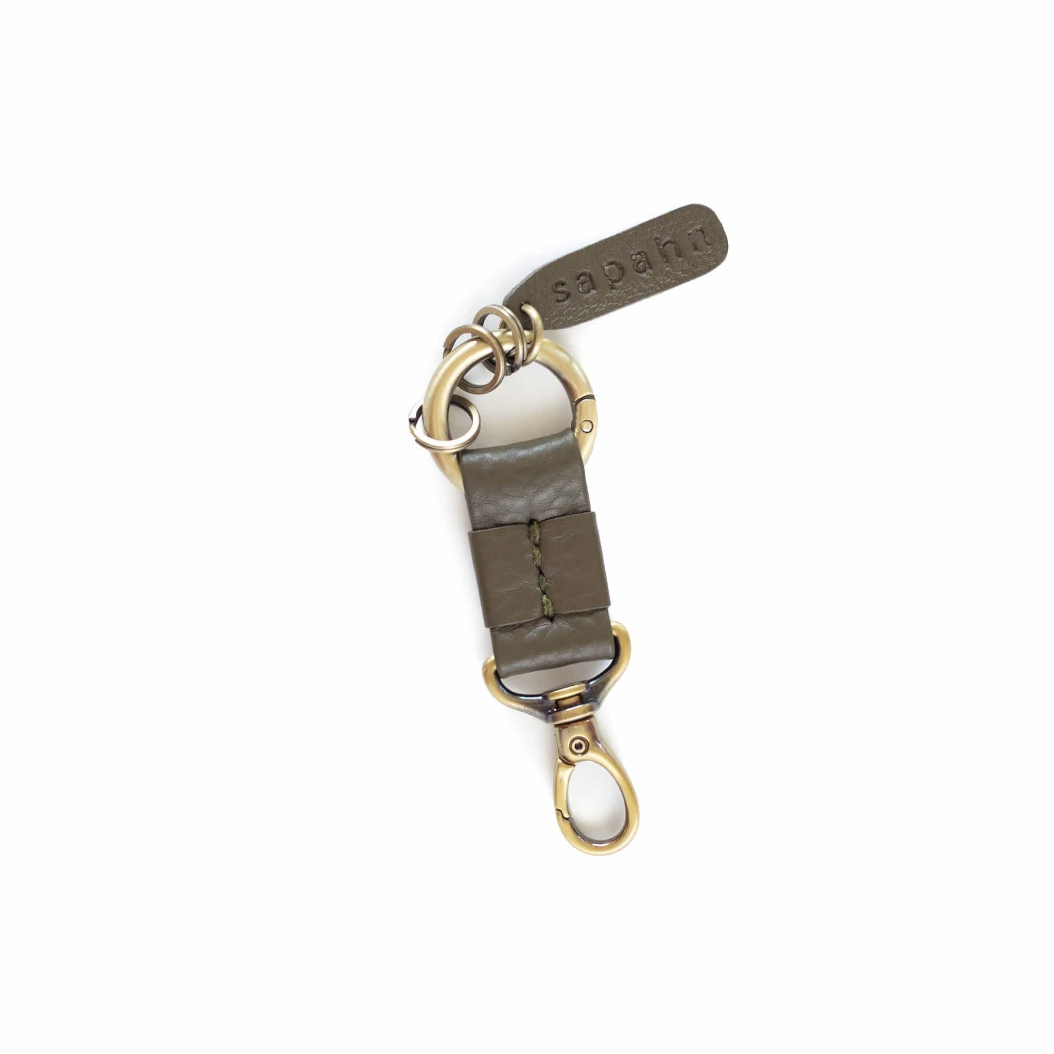 Ella Keychain - Moss Oil Leather | Sapahn.