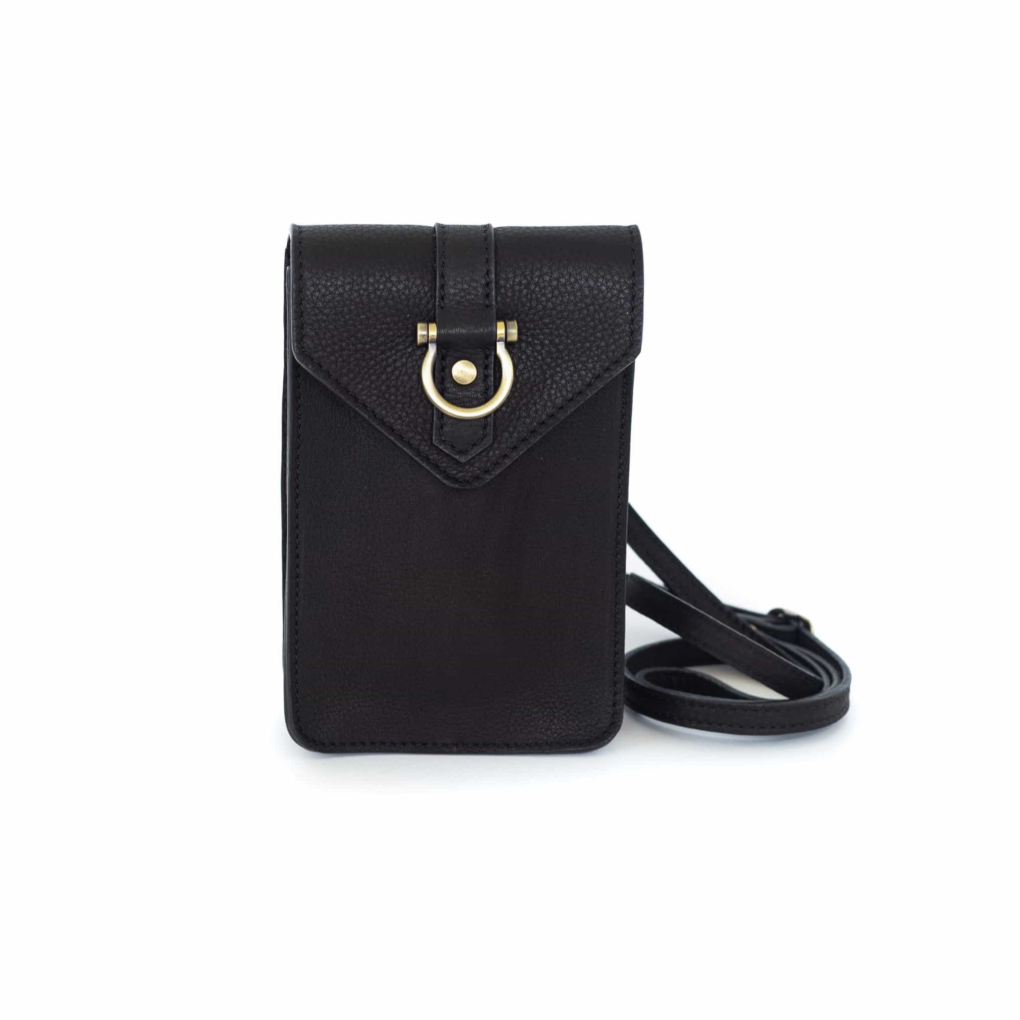 Grace Crossbody - Black Raw Leather | Sapahn.