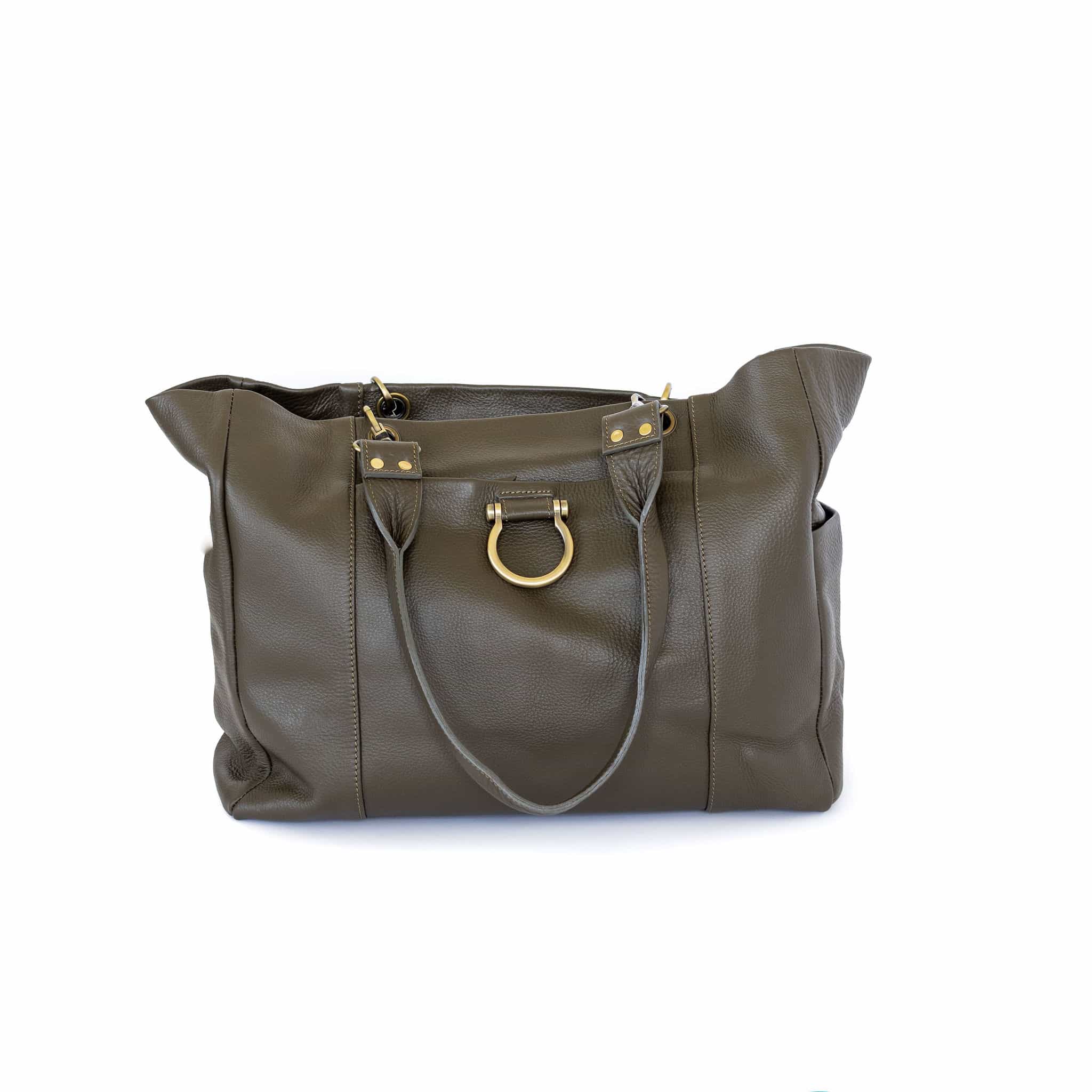 Nora Tote Bag - Moss Oil Leather | Sapahn.