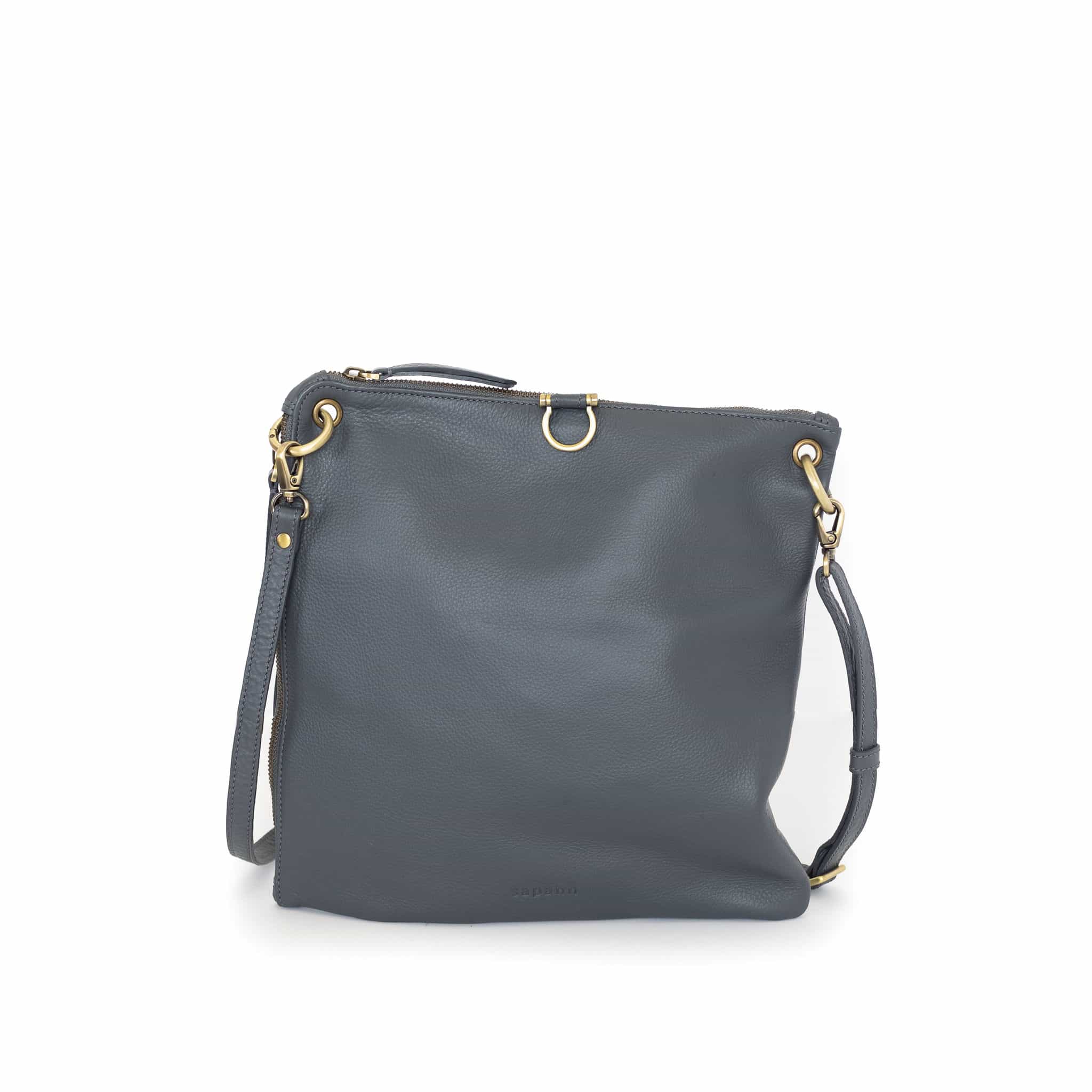 Rin Crossbody - Stone Oil Leather | Sapahn.