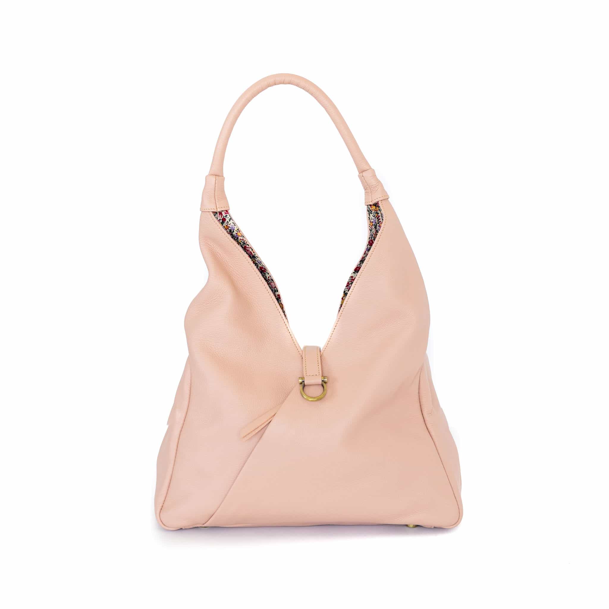 Sasha Shoulder Bag - Blush Oil Leather | Sapahn.