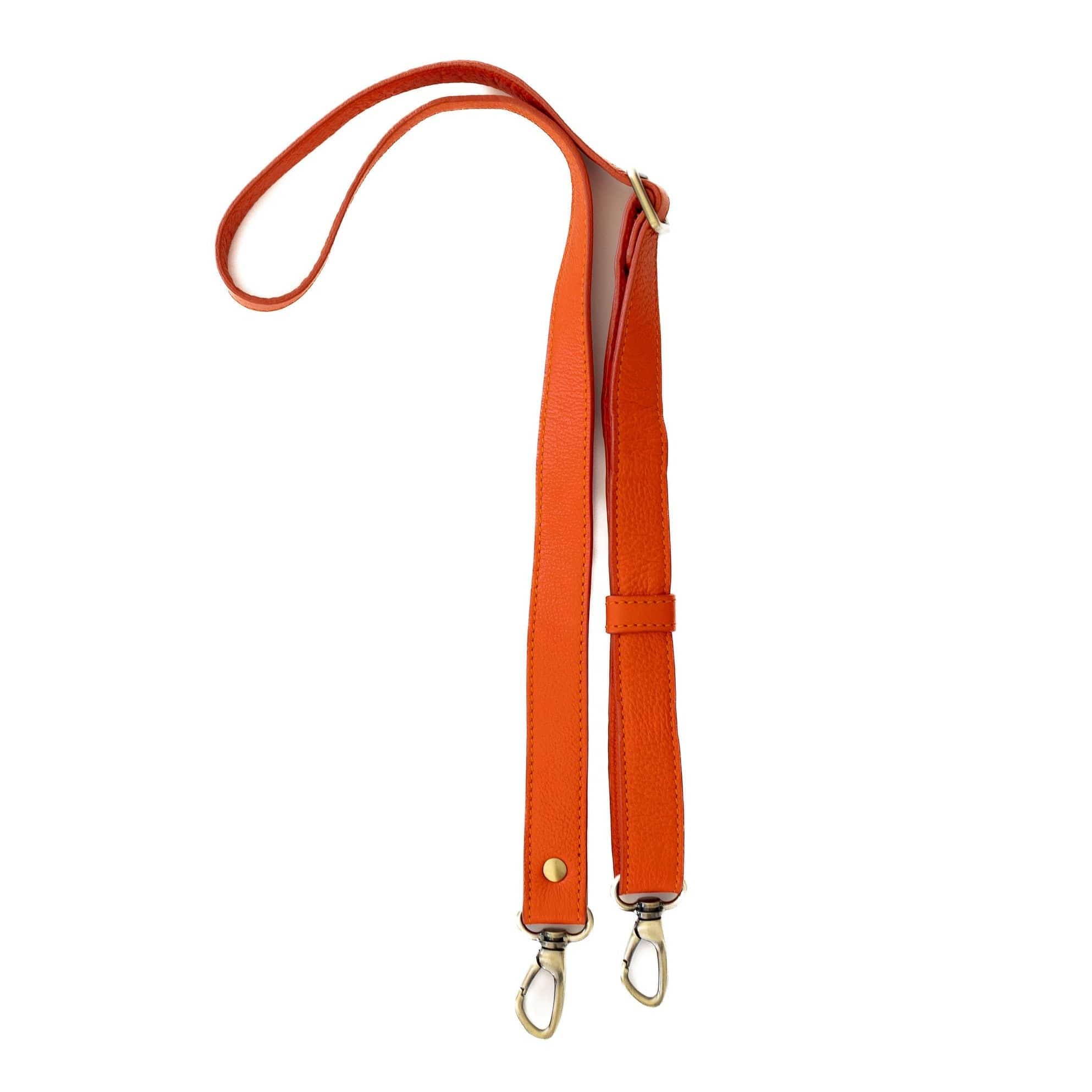 1 Inch Crossbody Strap - Orange Oil Leather | Sapahn.