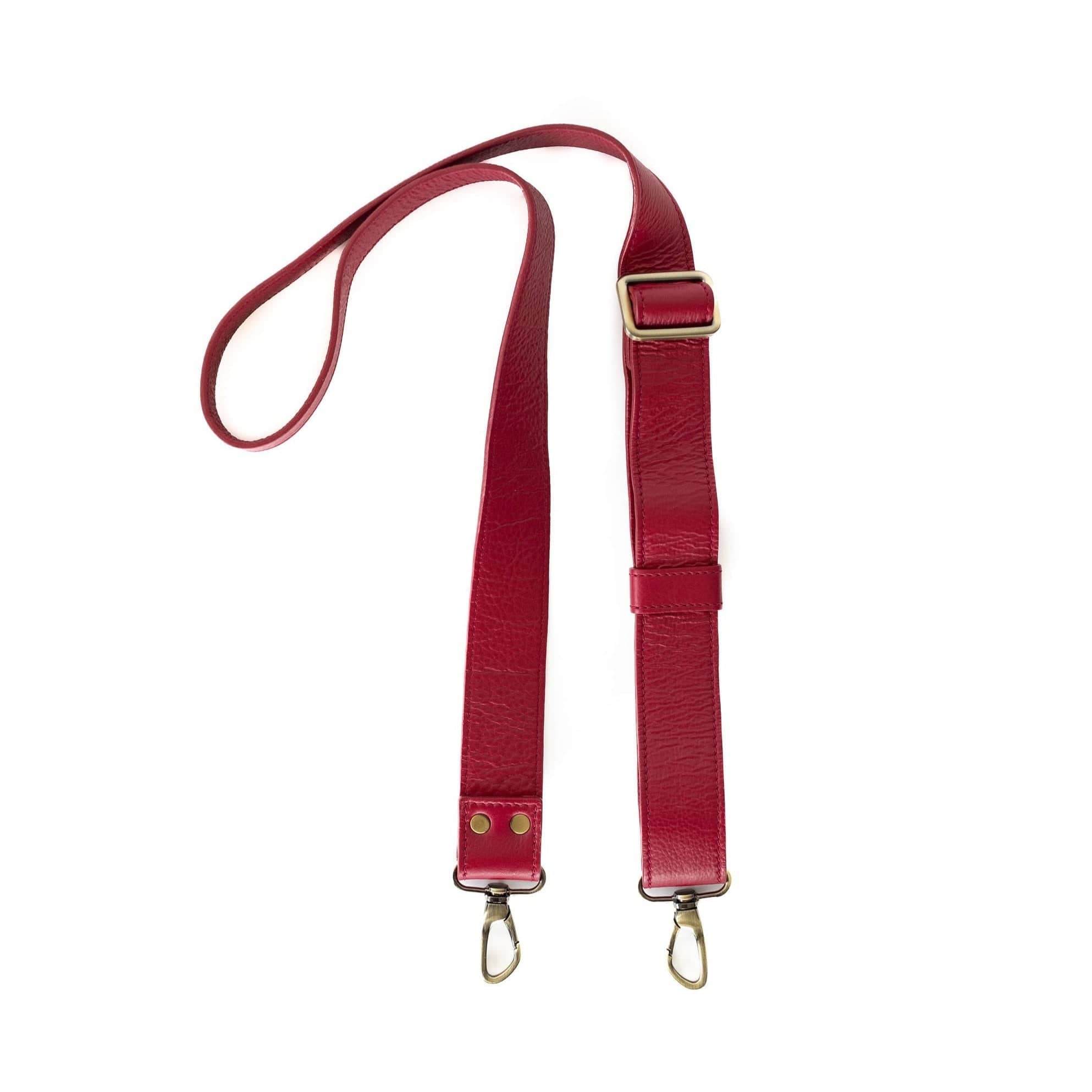 1.5 Inch Crossbody Strap - Ruby Pink Oil Leather | Sapahn.