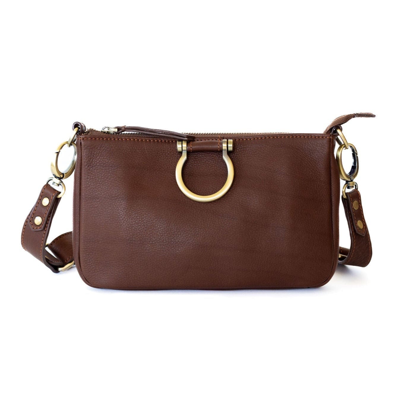 Ada Crossbody - Walnut Raw Leather | Sapahn.