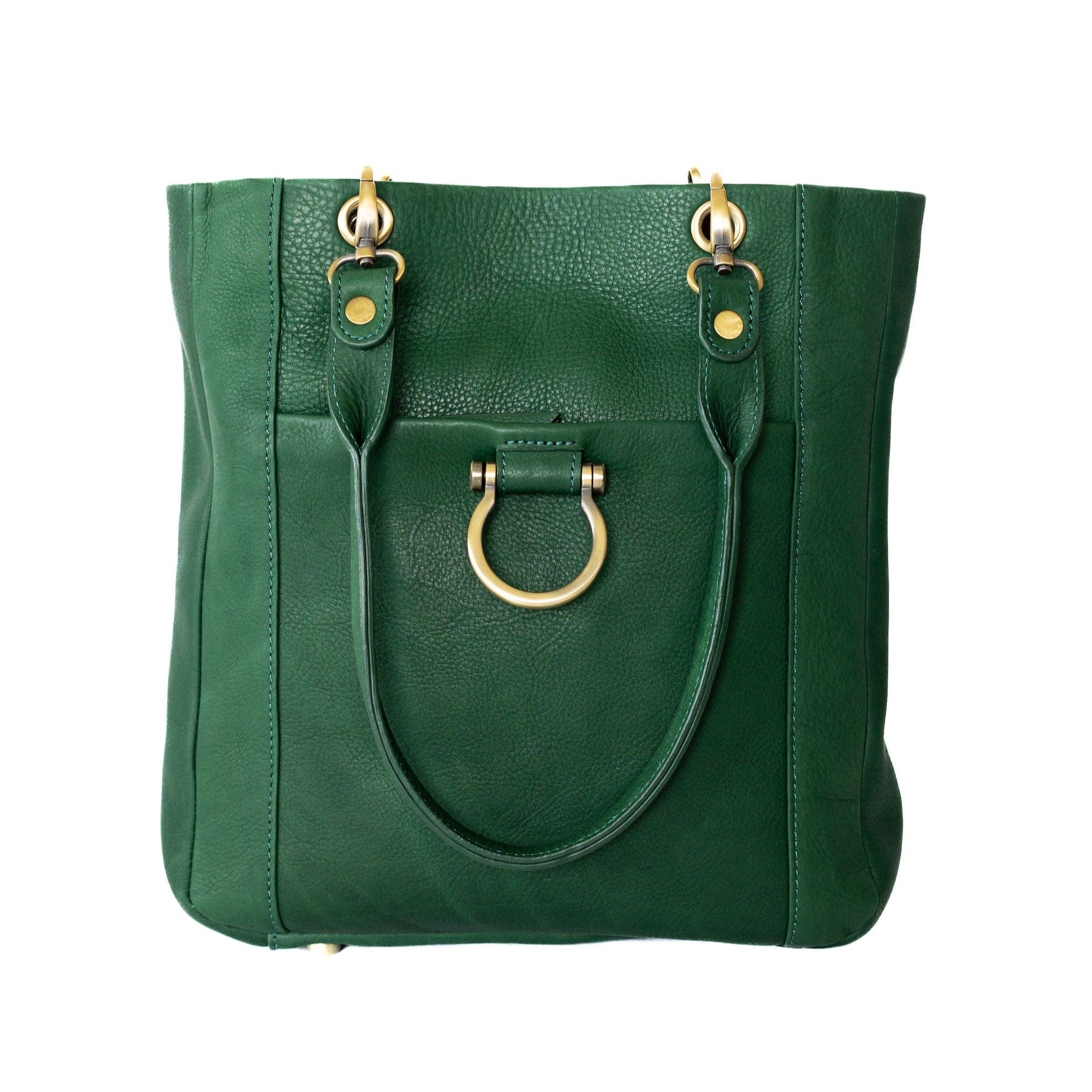 Dolores Tote Bag - Kelly Green Raw Leather | Sapahn.