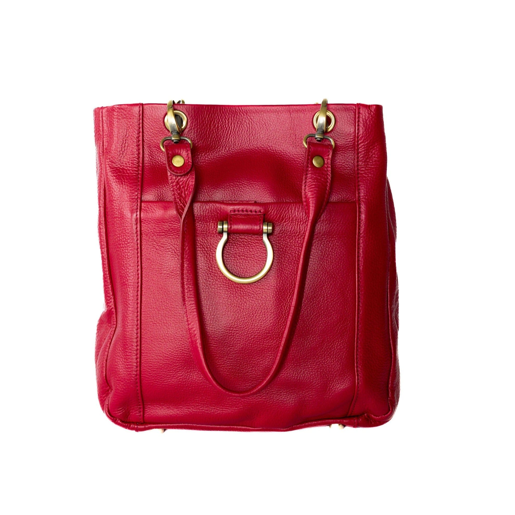 Dolores Tote Bag - Ruby Pink Oil Leather | Sapahn.
