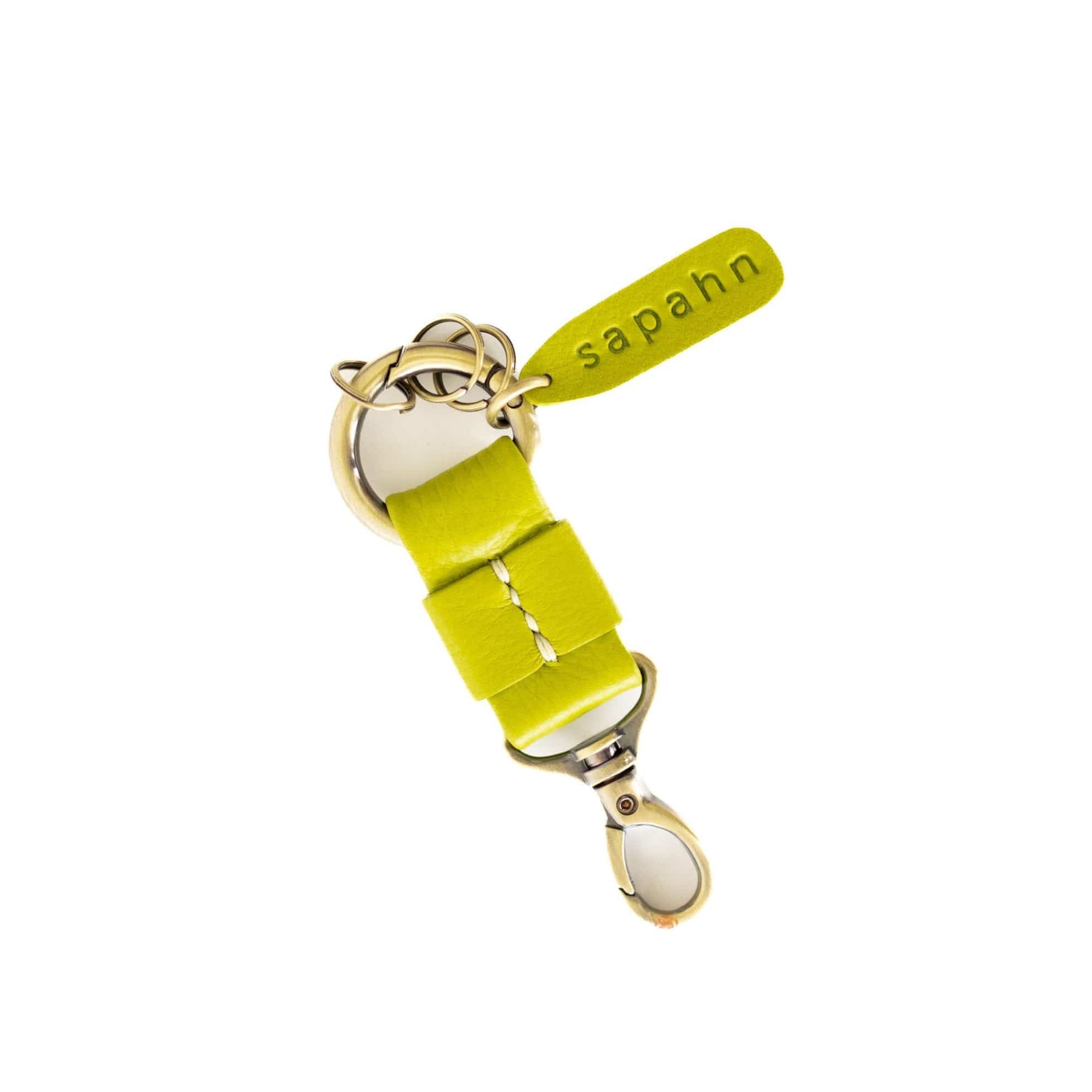 Ella Keychain - Lime Oil Leather | Sapahn.