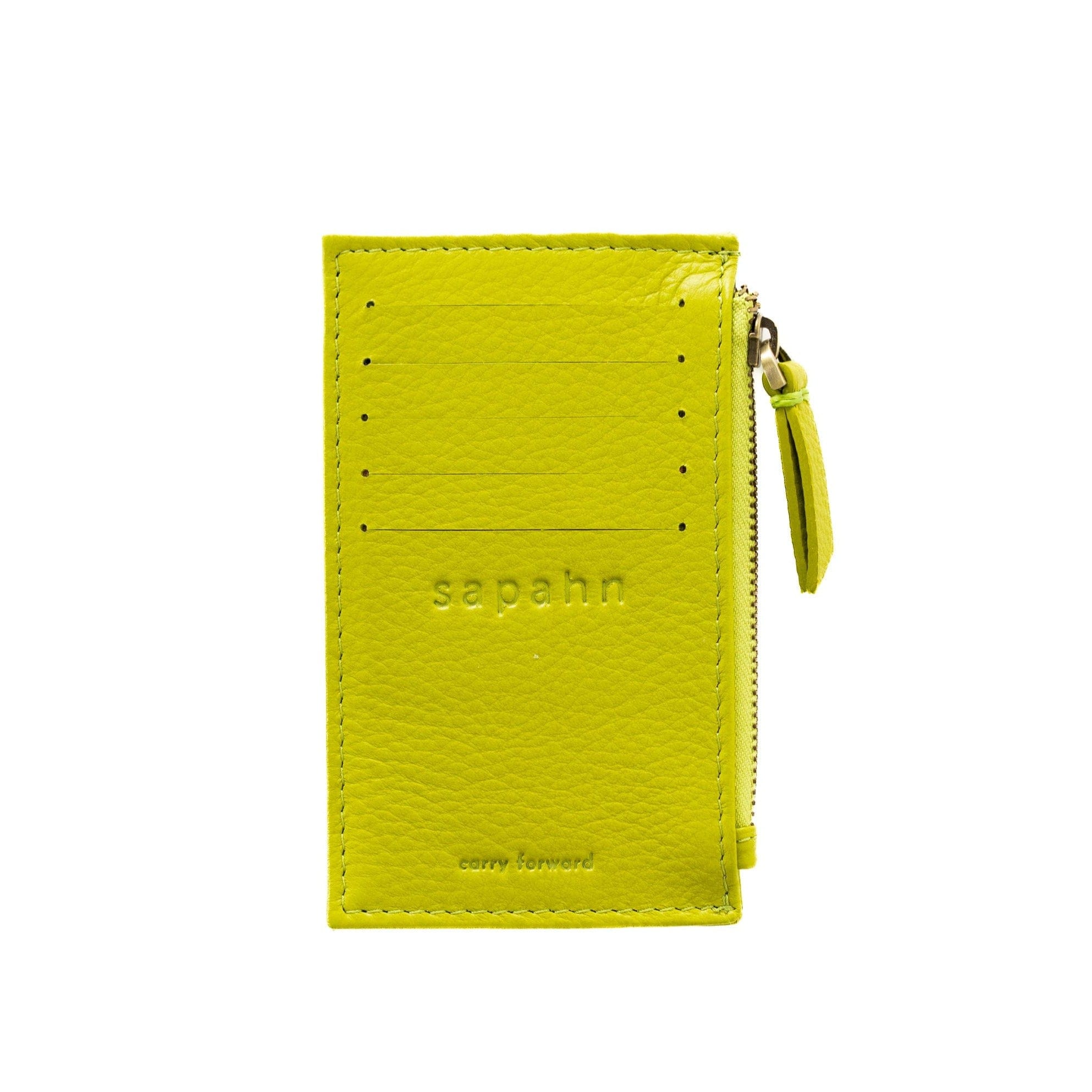 Emma Card Holder - Lime Oil Leather | Sapahn.