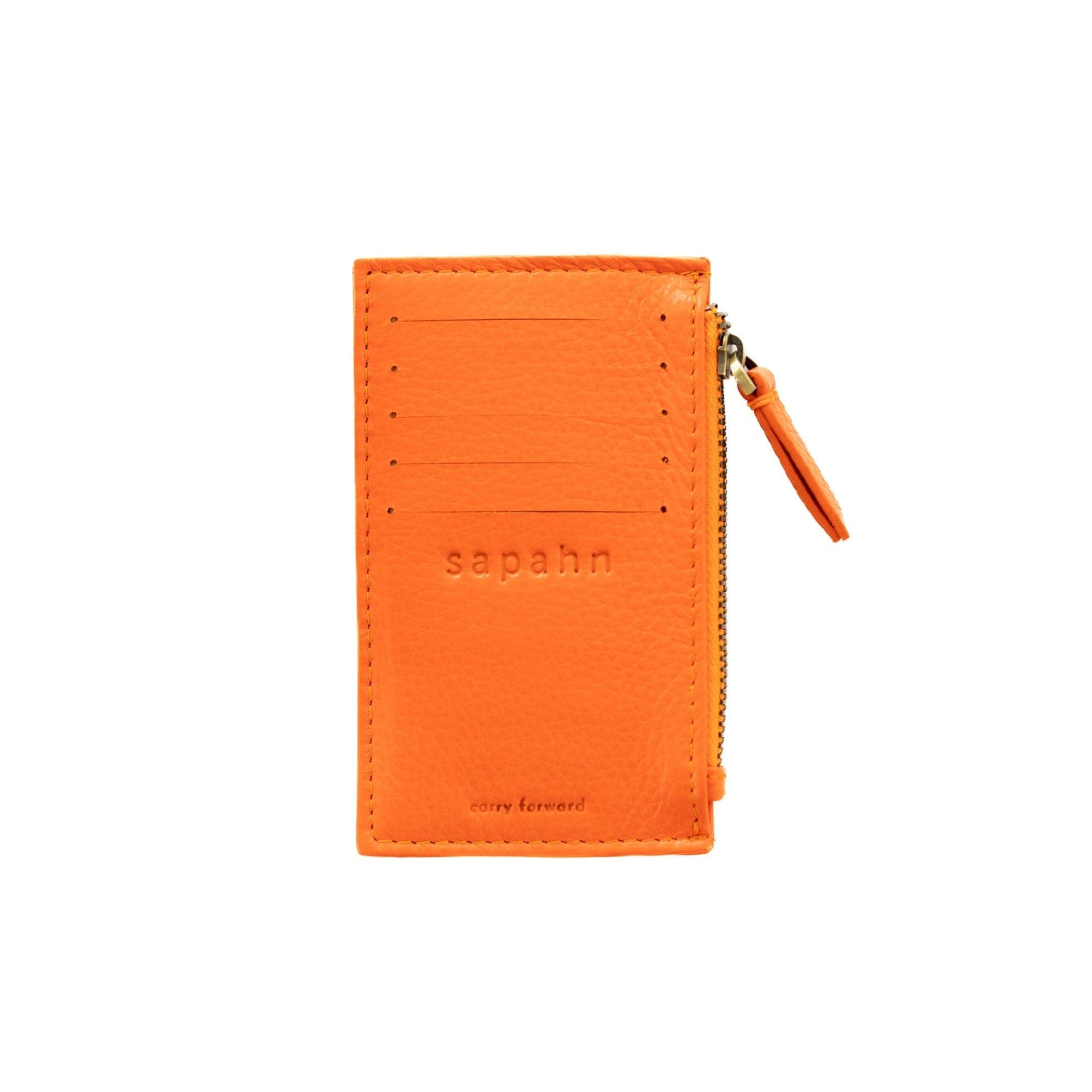 Emma Card Holder - Orange Oil Leather | Sapahn.