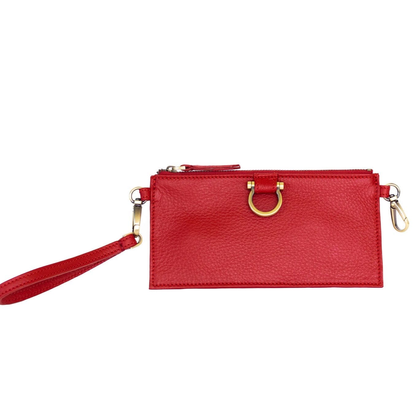 Evelyn Wristlet Wallet - Chili Pepper Oil Leather | Sapahn.