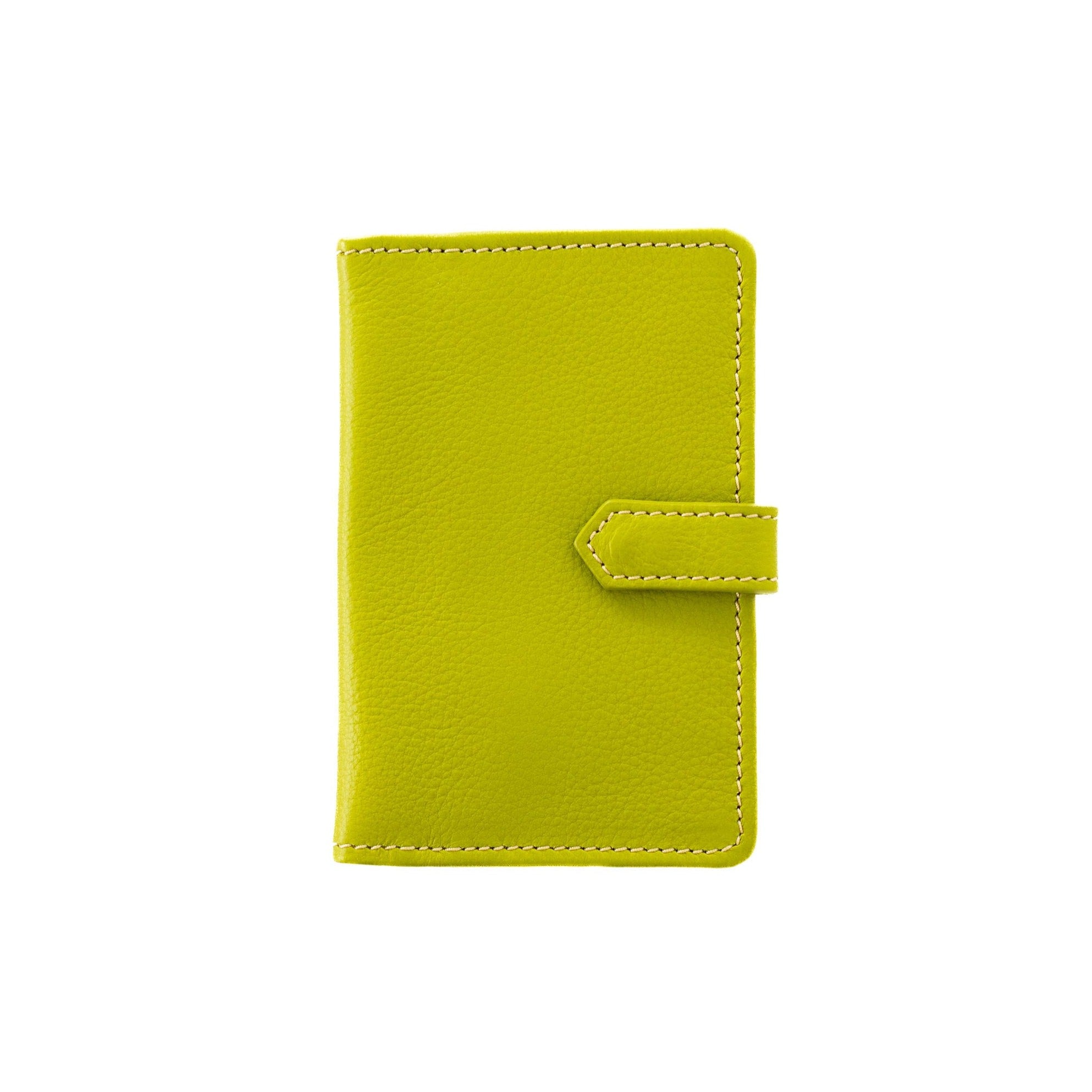 Evita Passport Holder - Lime Oil Leather | Sapahn.