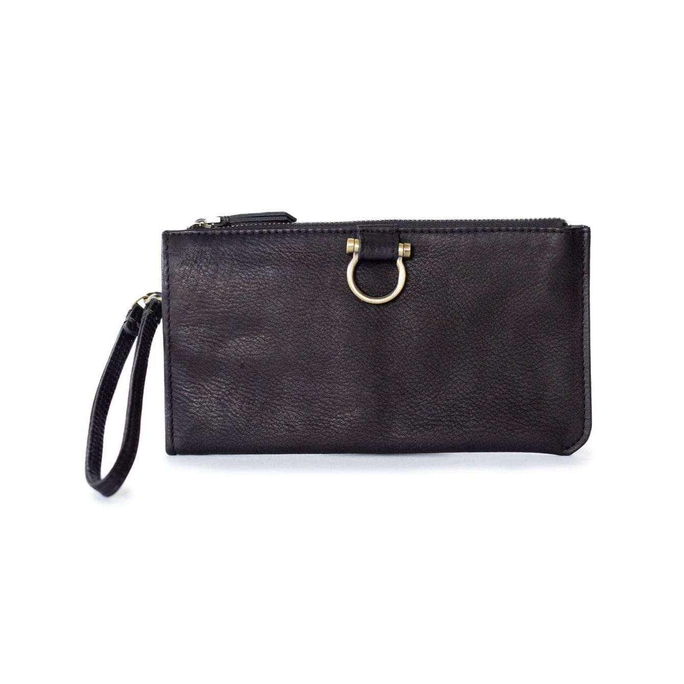 Forten Wristlet - Black Raw Leather | Sapahn.