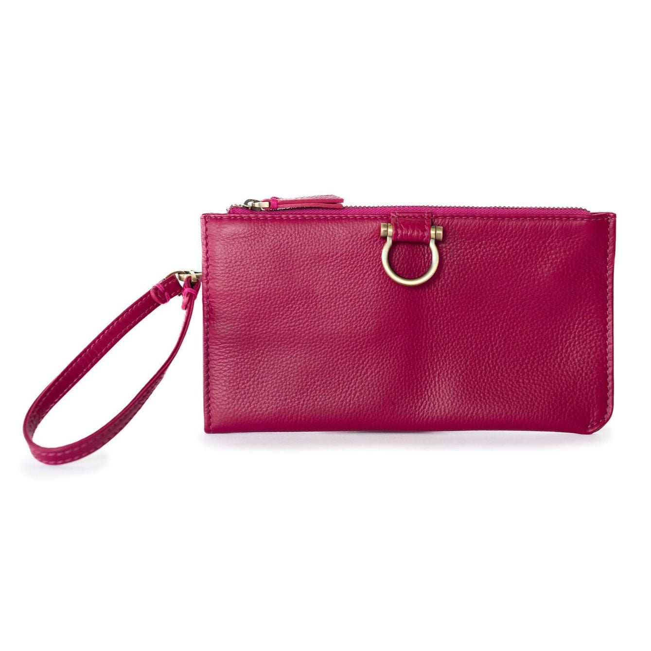 Forten Wristlet - Ruby Pink Oil Leather | Sapahn.