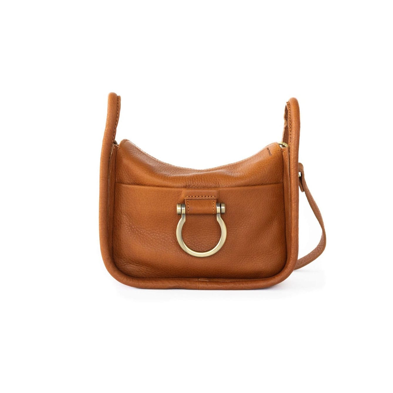 Frida Mini Shoulder Bag - Whisky Raw Leather | Sapahn.