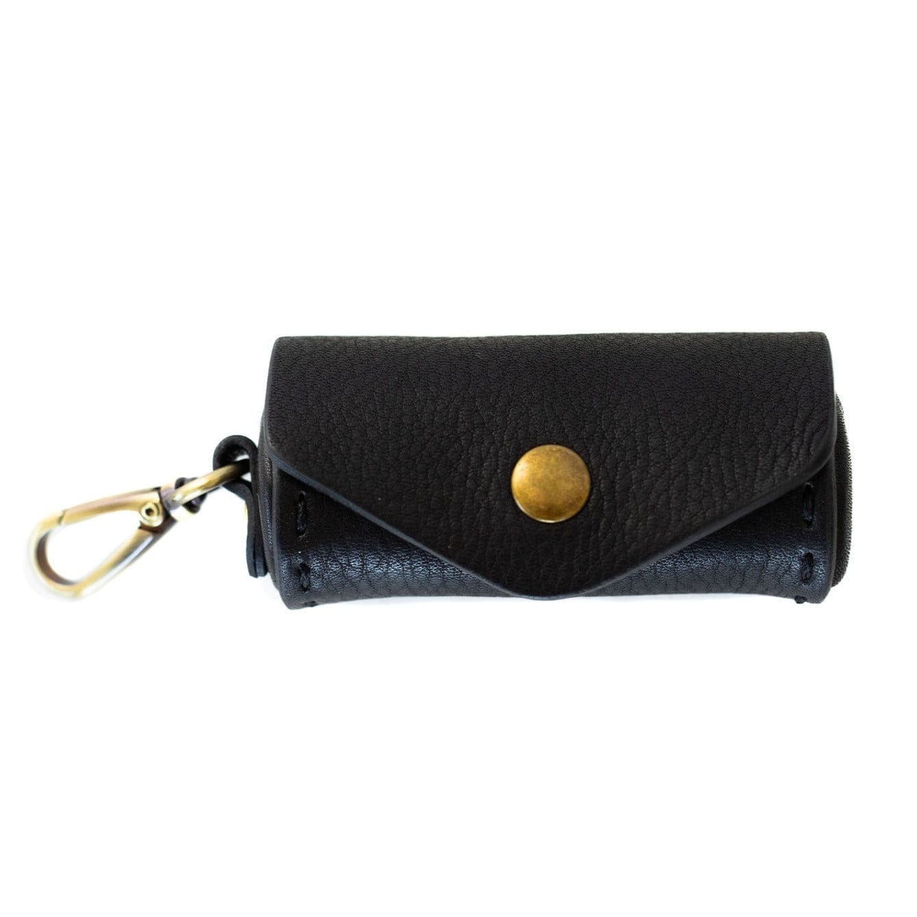 Gilda Lipstick Case - Black Raw Leather | Sapahn.