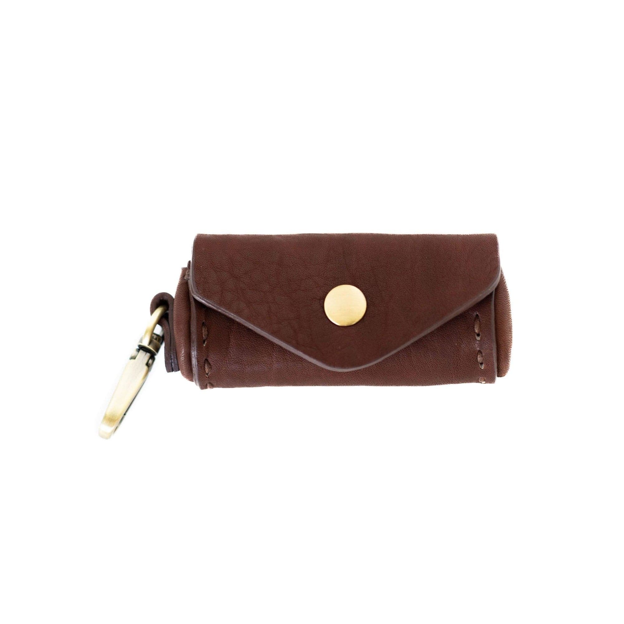Gilda Lipstick Case - Walnut Raw Leather | Sapahn.