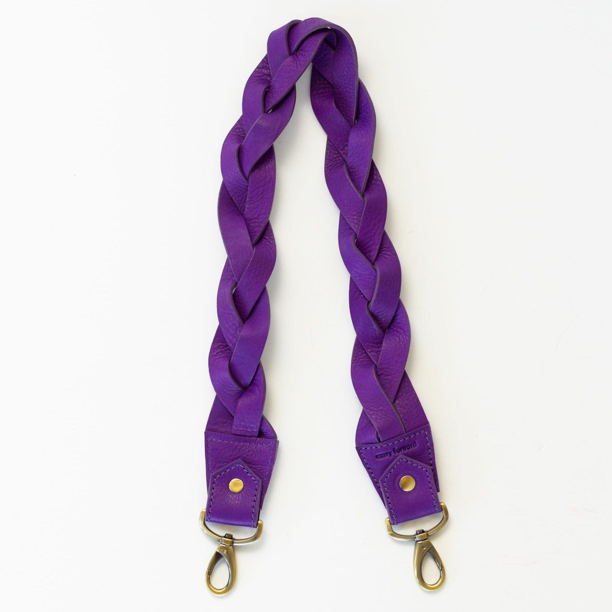 Iris Woven Shoulder Strap - Purple Raw Leather | Sapahn.