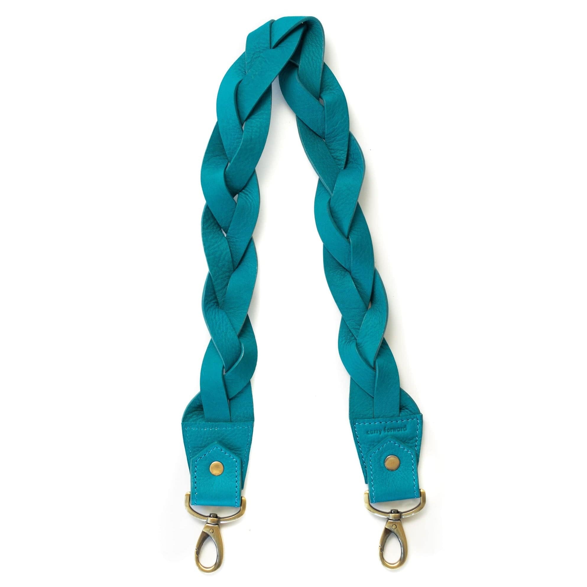 Iris Woven Shoulder Strap - Turquoise Raw Leather | Sapahn.