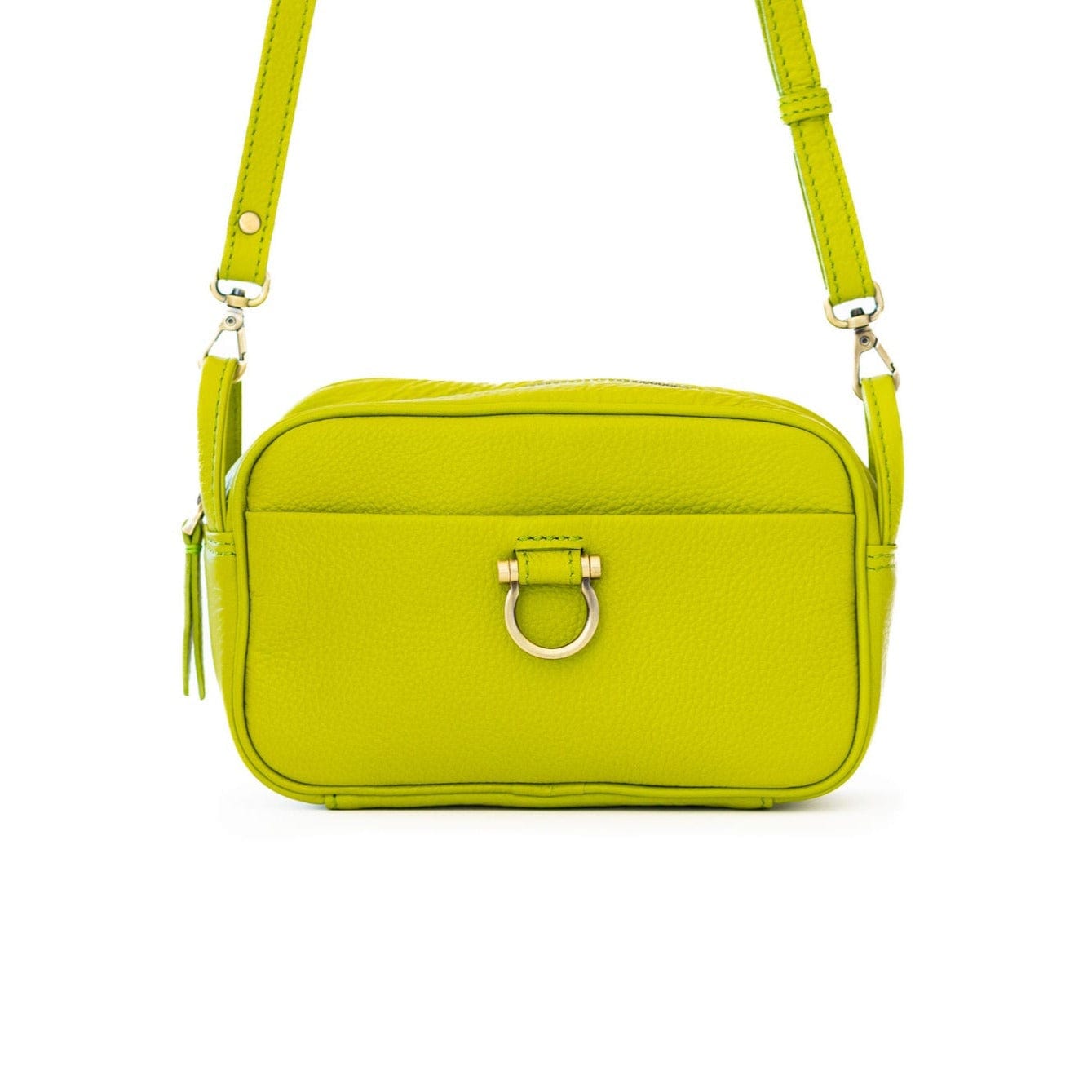 Jori Mini Crossbody - Lime Oil Leather | Sapahn.