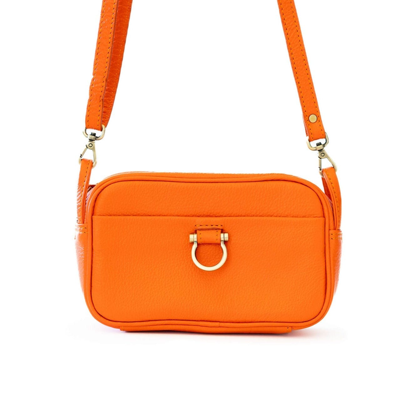 Buy the Kate Spade Smooth Leather Shoulder Bag Neon Orange