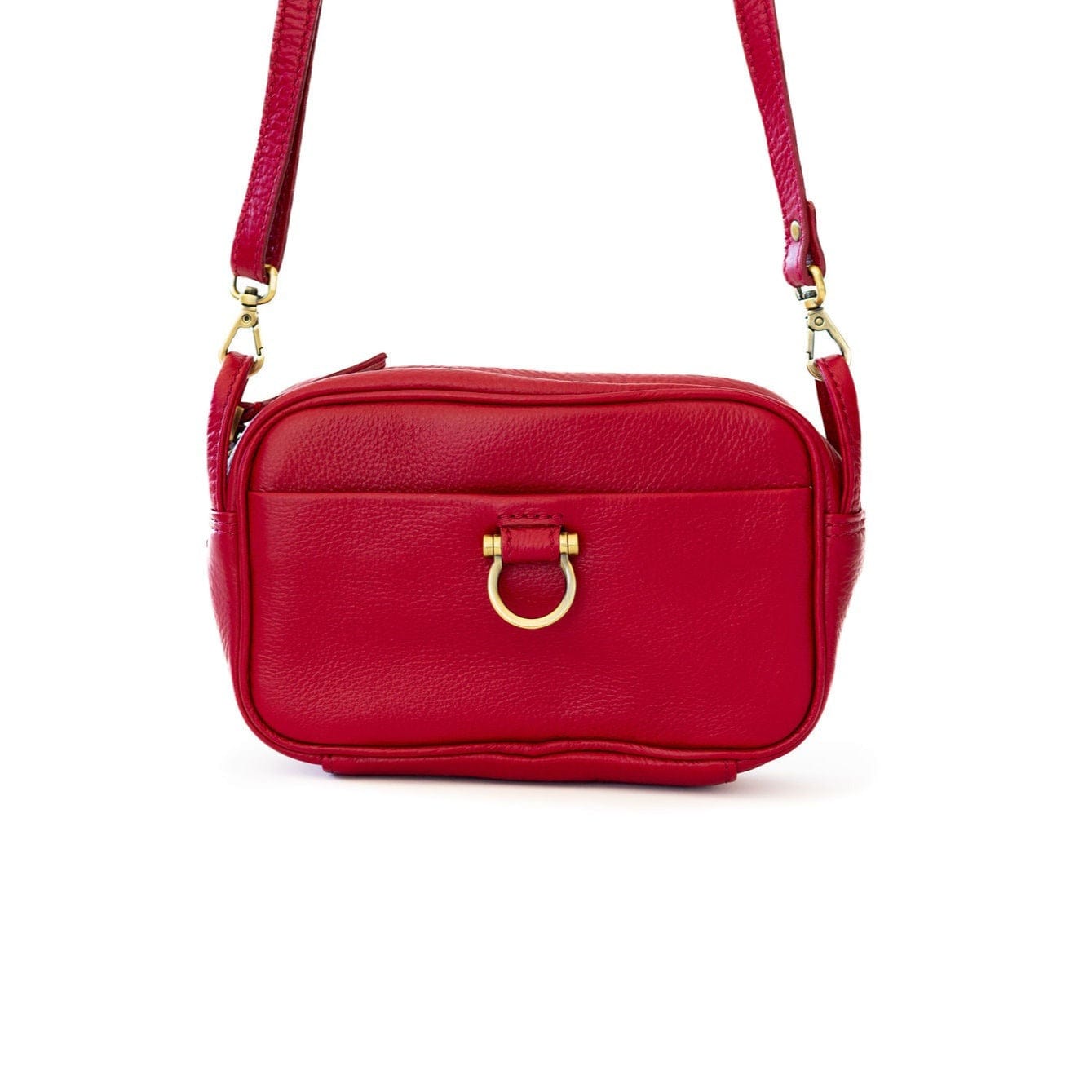 Jori Mini Crossbody - Ruby Pink Oil Leather | Sapahn.