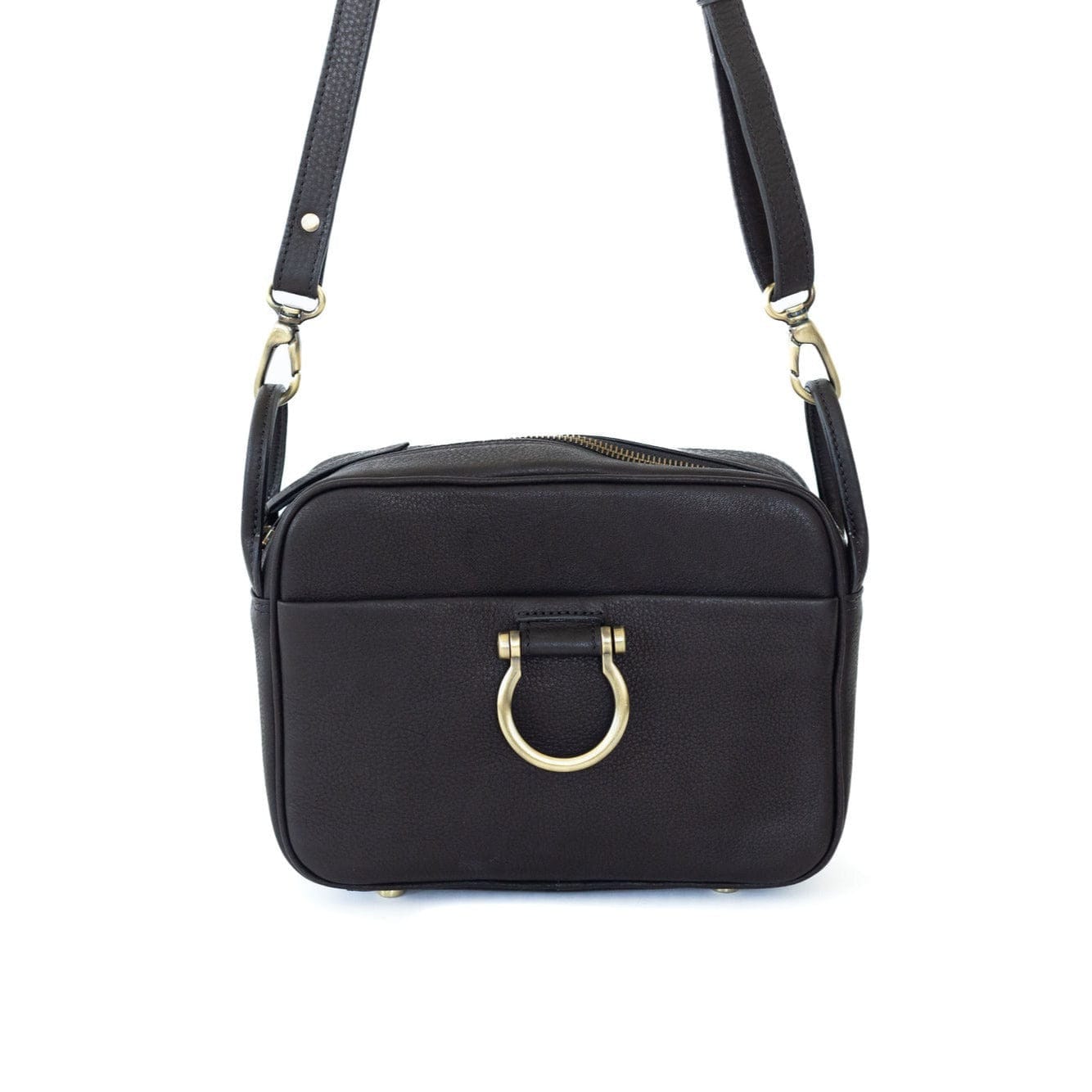 Jori Crossbody - Black Raw Leather | Sapahn.