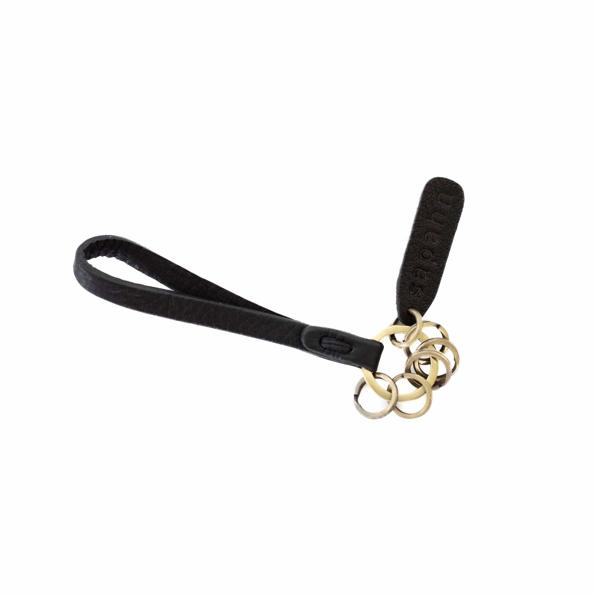 Keychain Loop - Black Raw Leather | Sapahn.