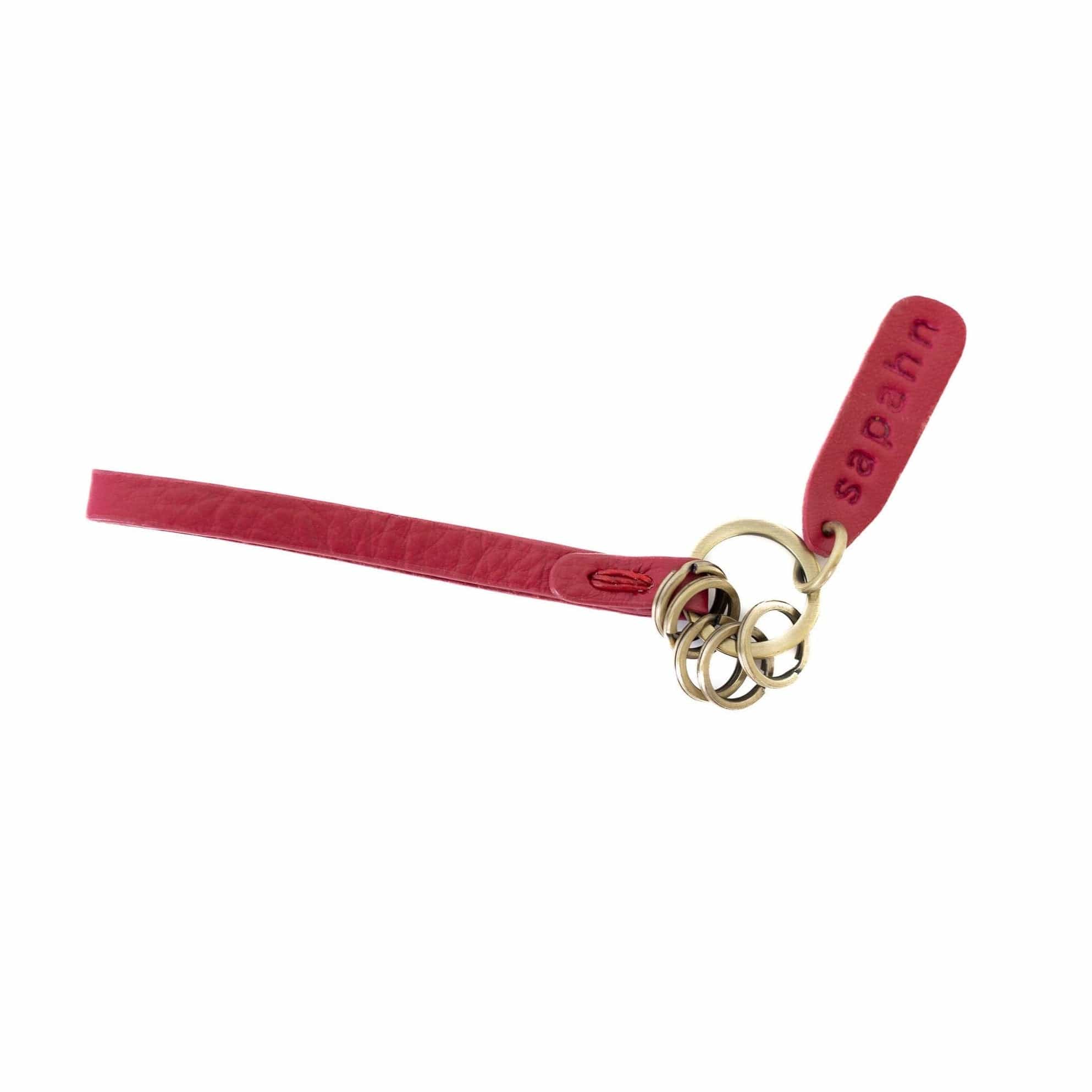 Keychain Loop - Ruby Pink Oil Leather | Sapahn.