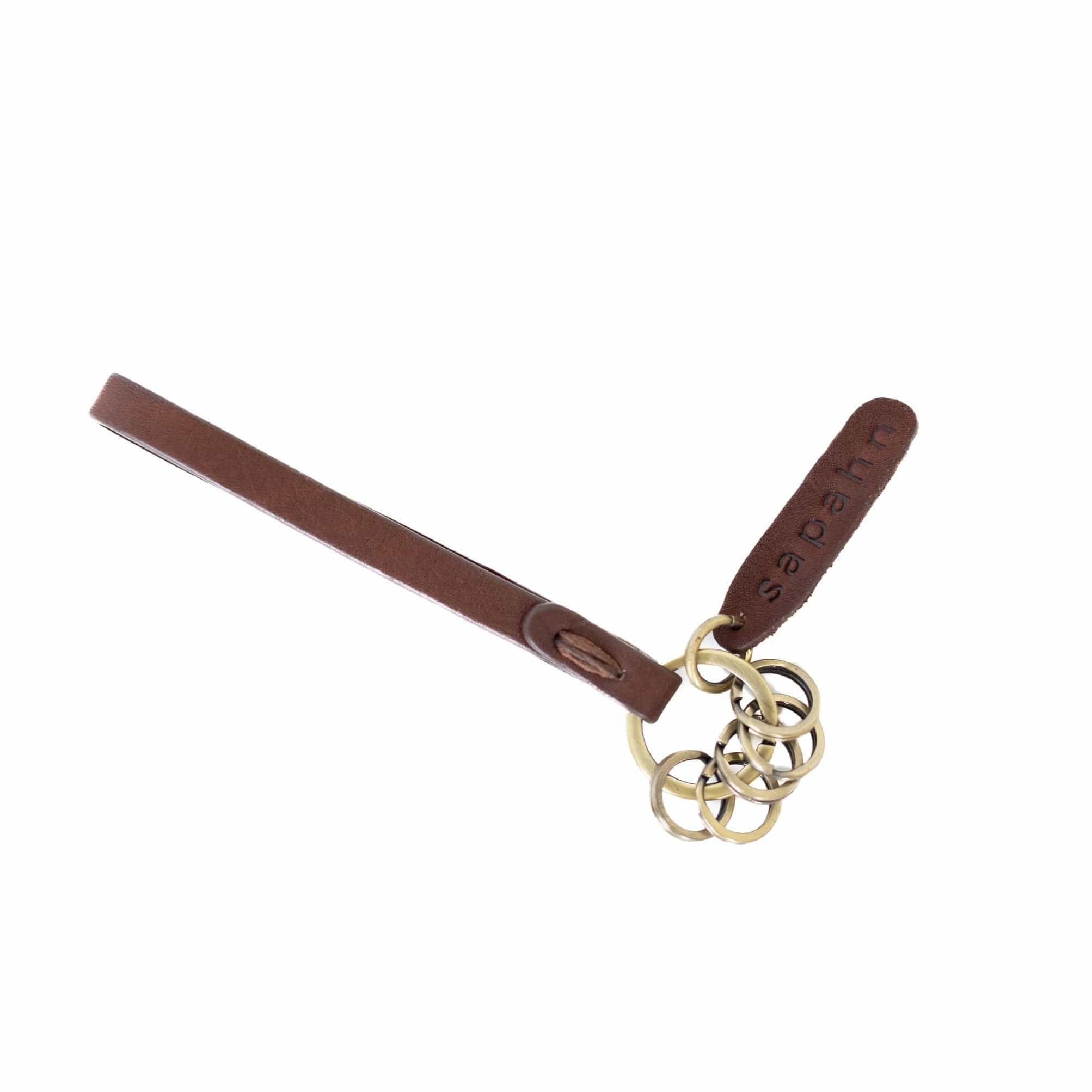 Keychain Loop - Walnut Raw Leather | Sapahn.