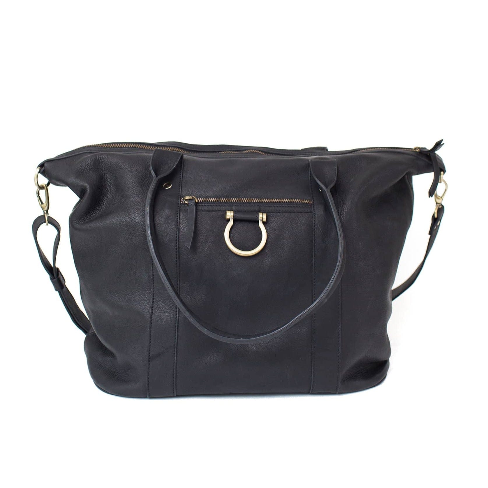 So Honey Weekender - Black Raw Leather | Sapahn.