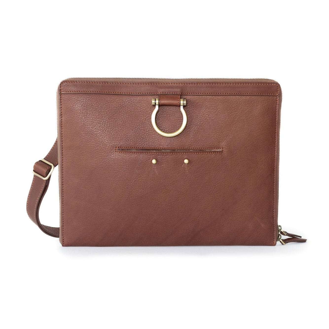 M Large Crossbody - Walnut Raw Leather | Sapahn.