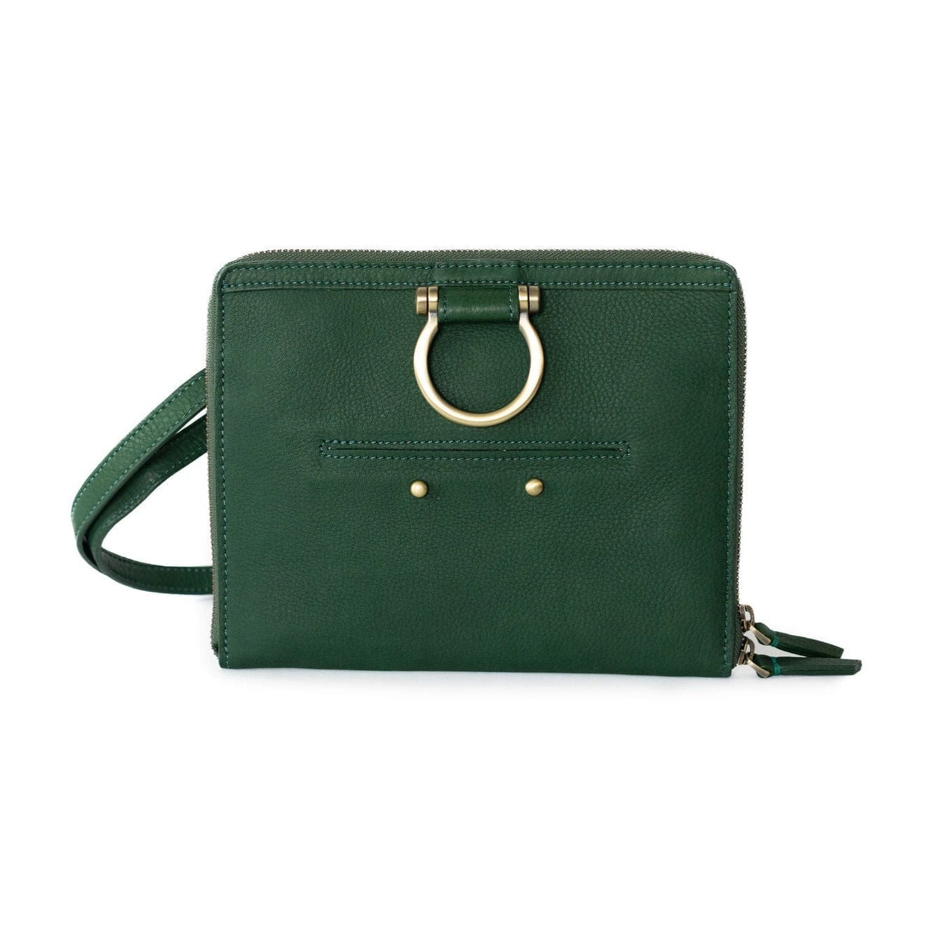 M Mini Crossbody - Kelly Green Raw Leather | Sapahn.