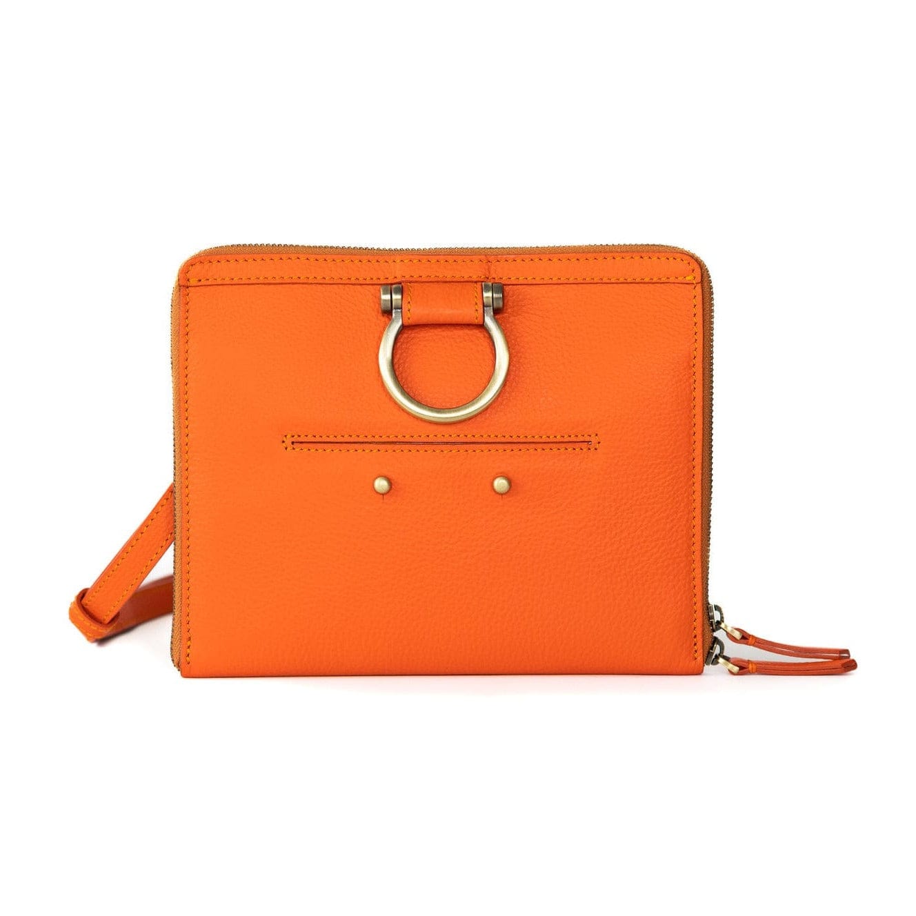 M Mini Crossbody - Orange Oil Leather | Sapahn.