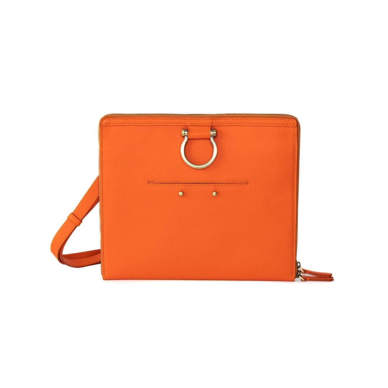 M Crossbody - Orange Oil Leather | Sapahn.