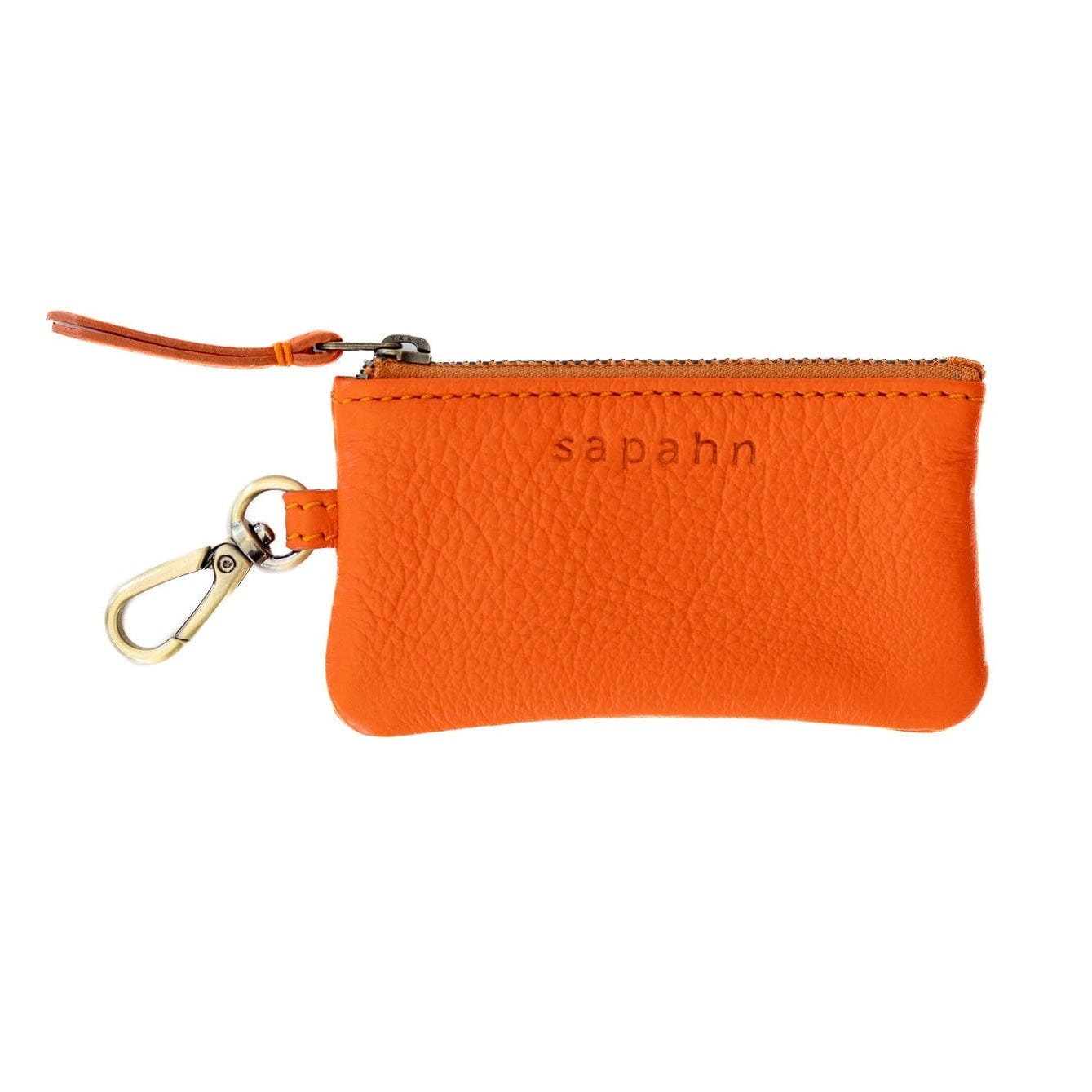Mildred Card Holder - Orange Oil Leather | Sapahn.