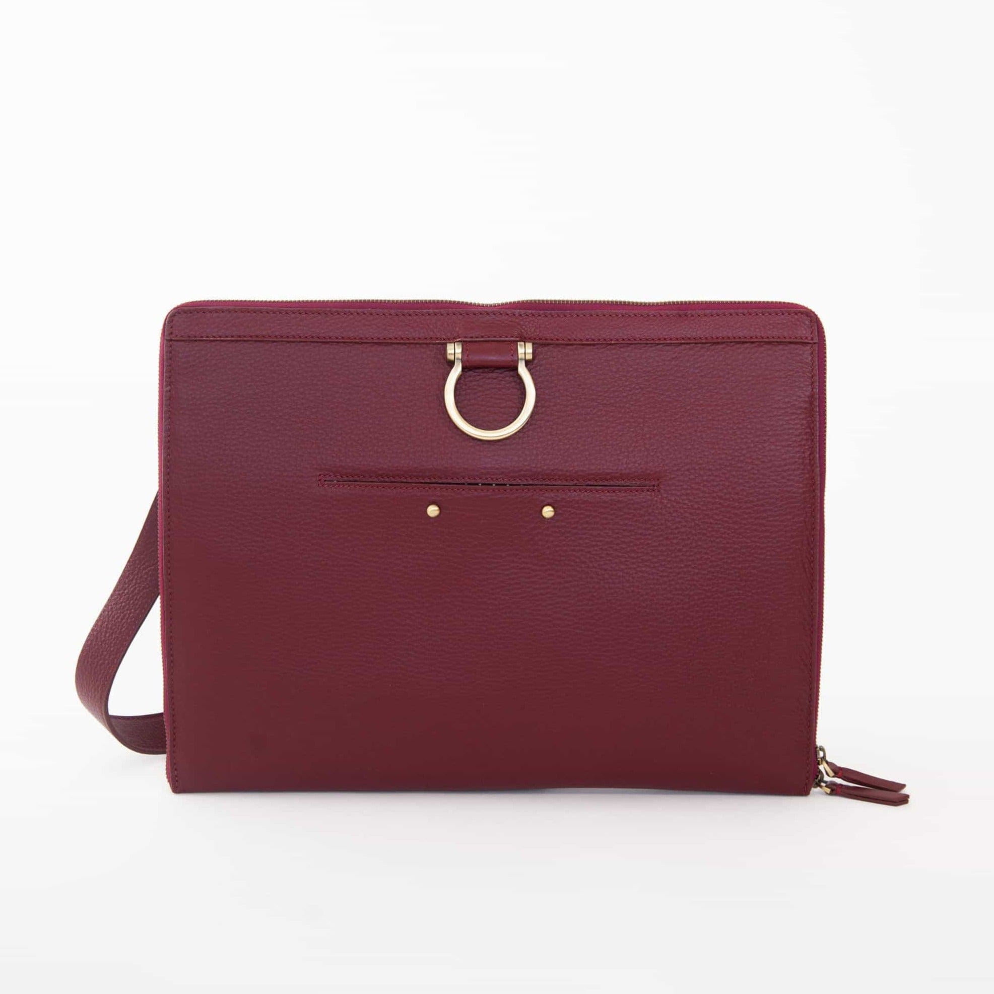 M Large Crossbody - Deep Red Oil Leather | Sapahn.