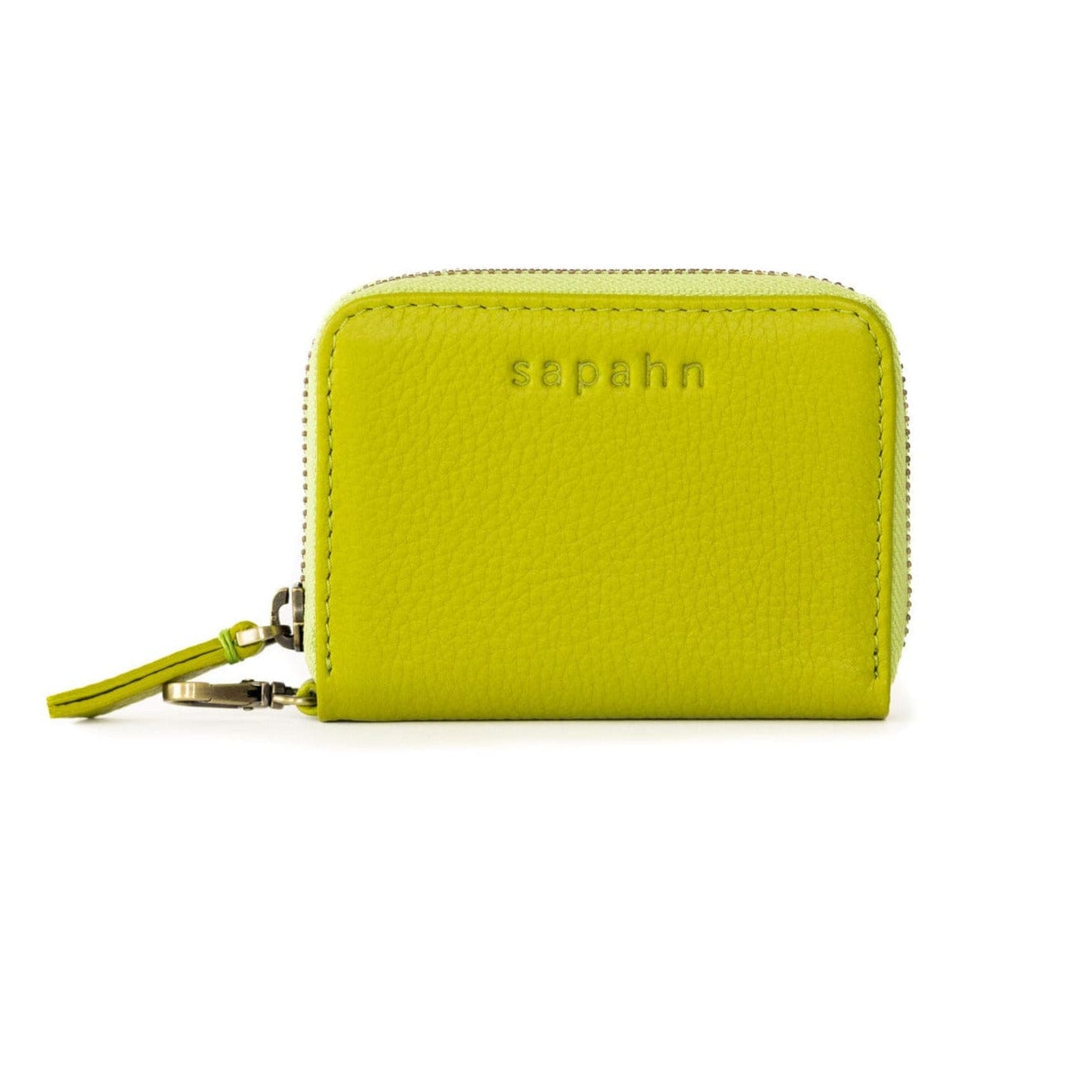 Morrison Accordion Card Holder - Lime Oil Leather | Sapahn.