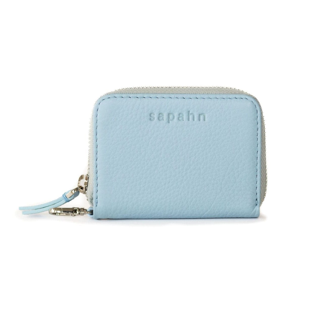 Morrison Accordion Card Holder - Silver Sky Blue Oil Leather | Sapahn.