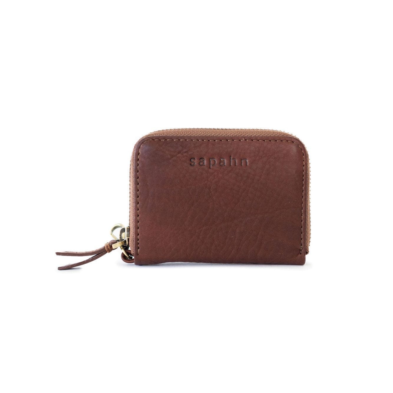 Morrison Accordion Card Holder - Walnut Raw Leather | Sapahn.