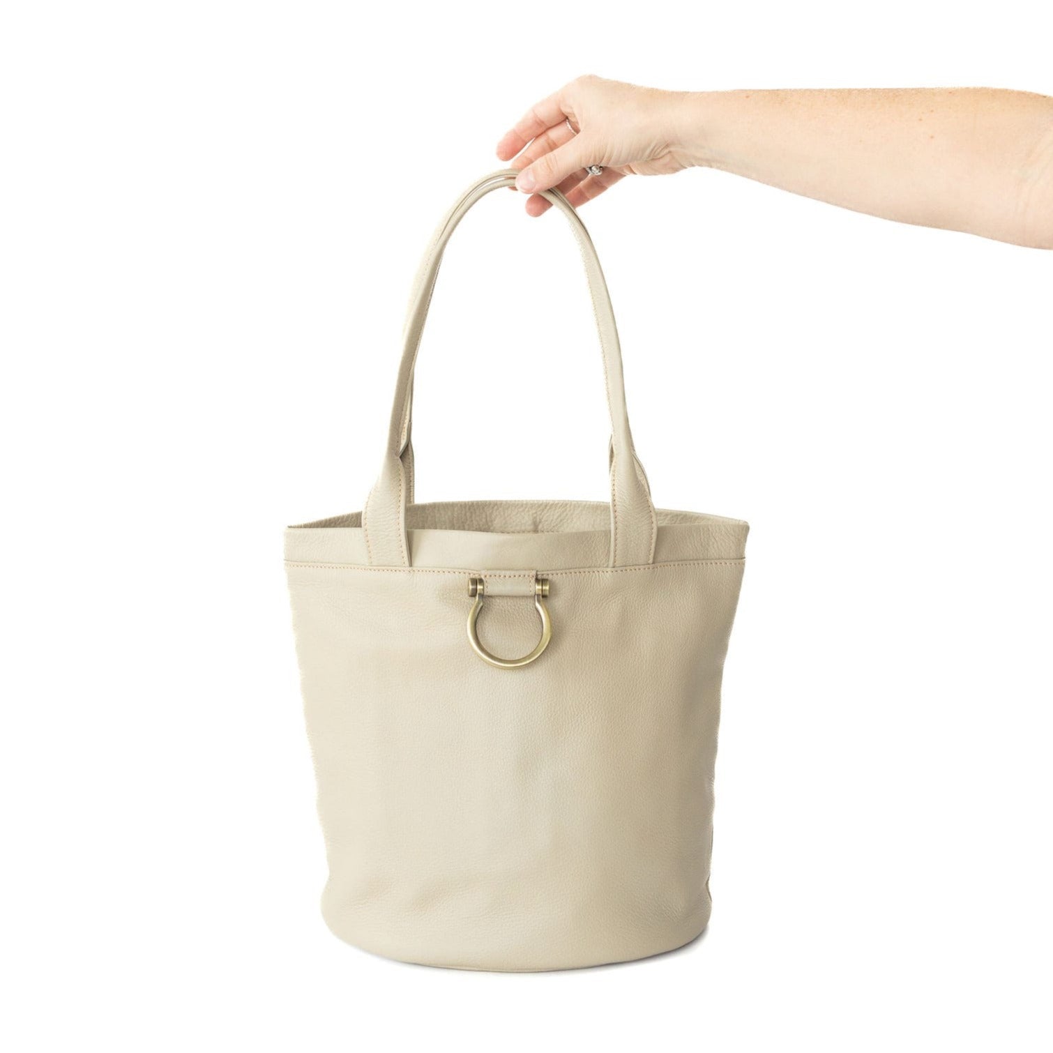 Nettie Shopper Tote - Smoke Oil Leather | Sapahn.