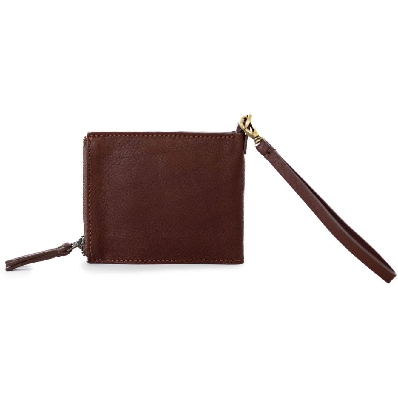 Noelle Wristlet - Walnut Raw Leather | Sapahn.