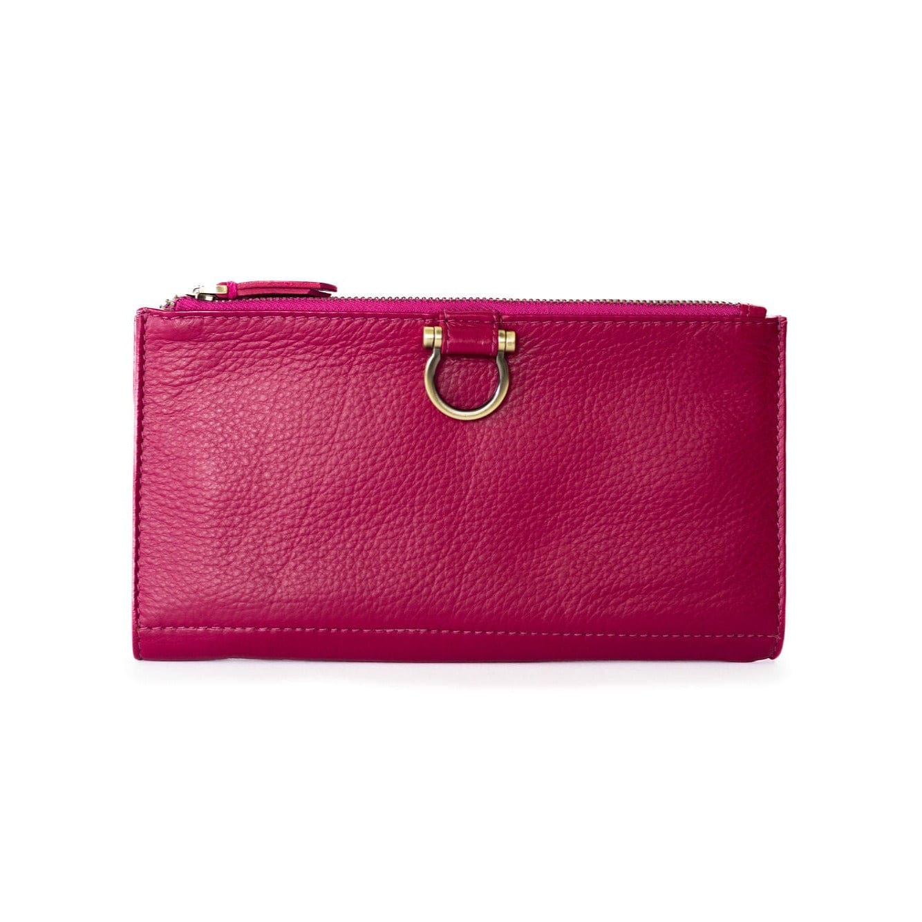 Parker Deluxe Wristlet - Ruby Pink Oil Leather | Sapahn.
