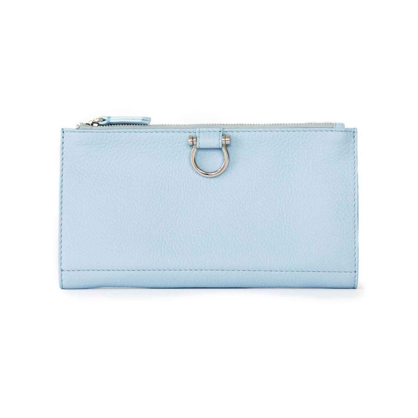 Parker Deluxe Wristlet - Silver Sky Blue Oil Leather | Sapahn.