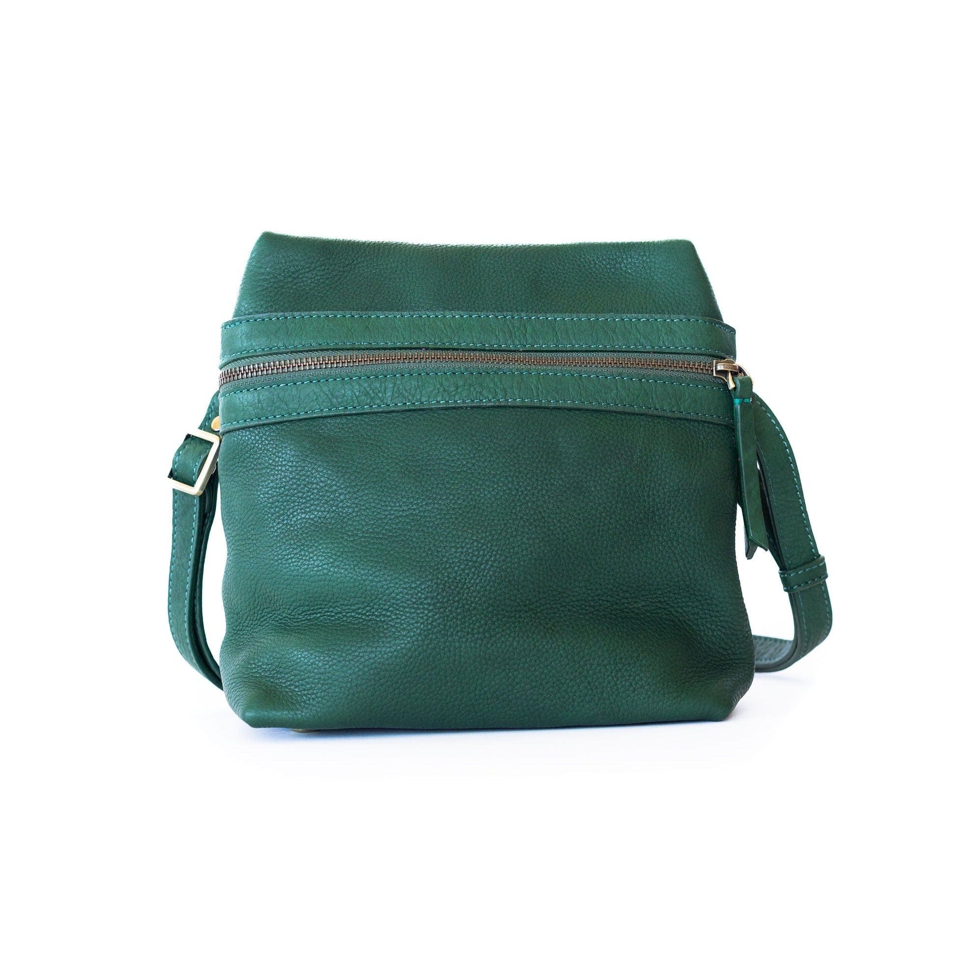 Pepper Convertible Backpack and Crossbody Bag - Kelly Green Raw Leather | Sapahn.