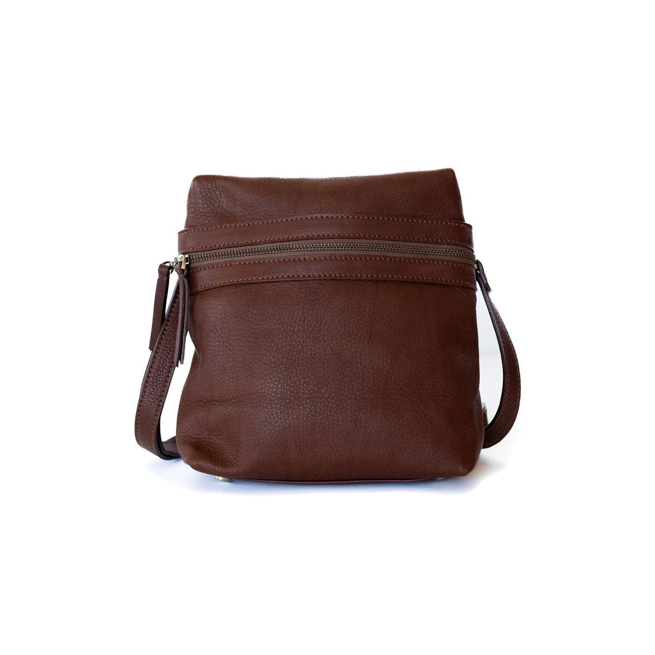 Pepper Convertible Backpack and Crossbody Bag - Walnut Raw Leather | Sapahn.