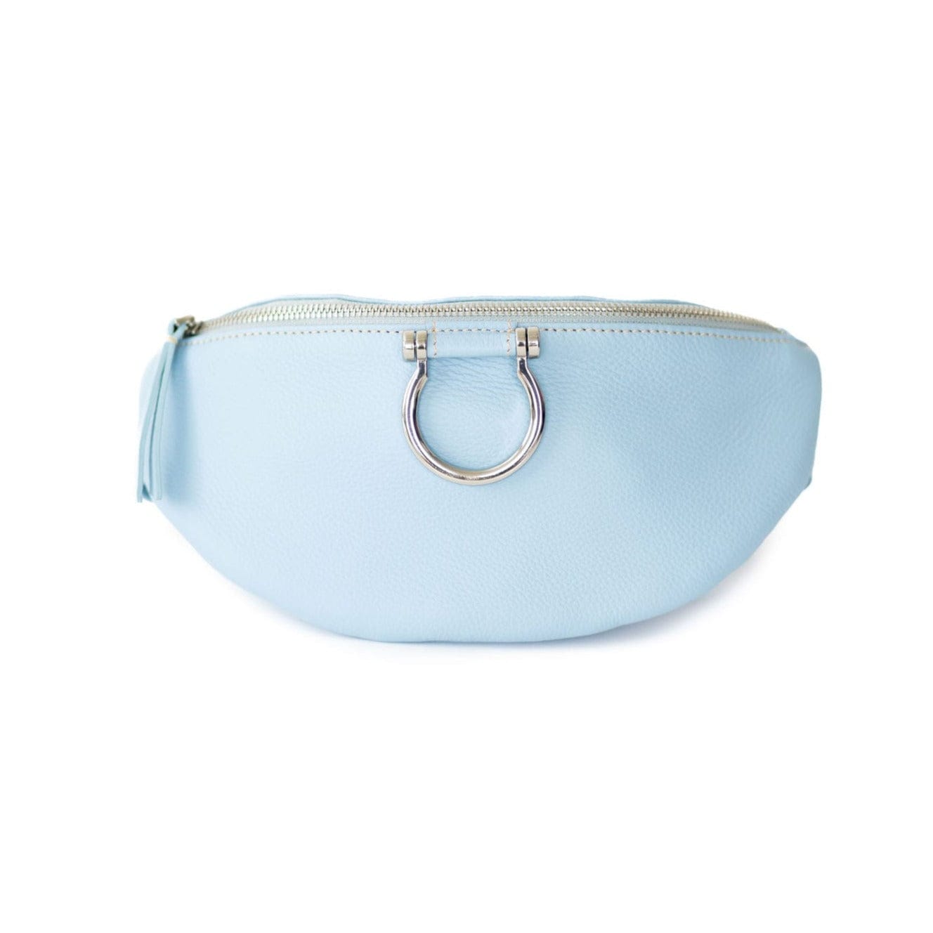 Poole Belt Bag - Silver Sky Blue Oil Leather | Sapahn.