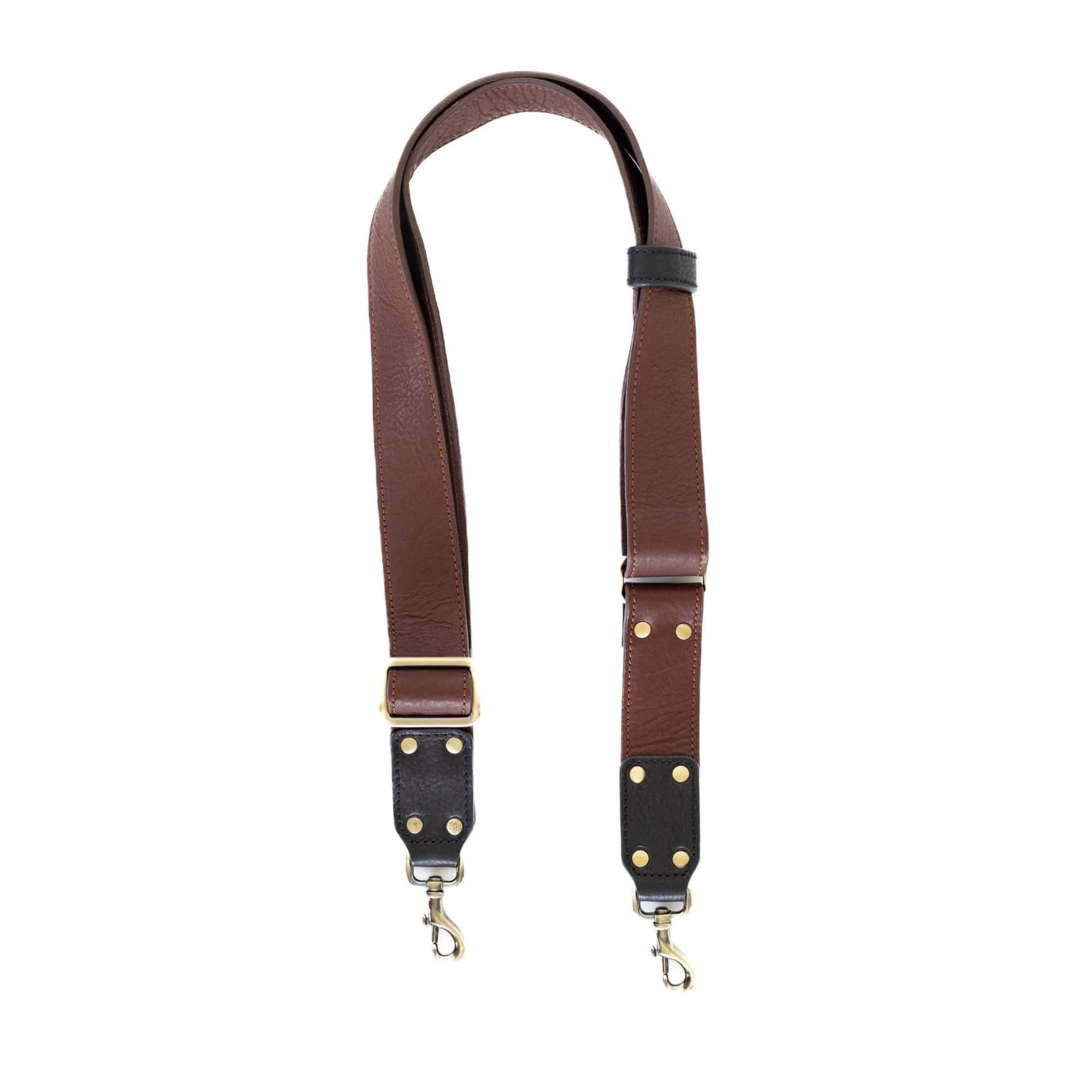 Rheta Bag Strap - Walnut Black Raw Leather | Sapahn.