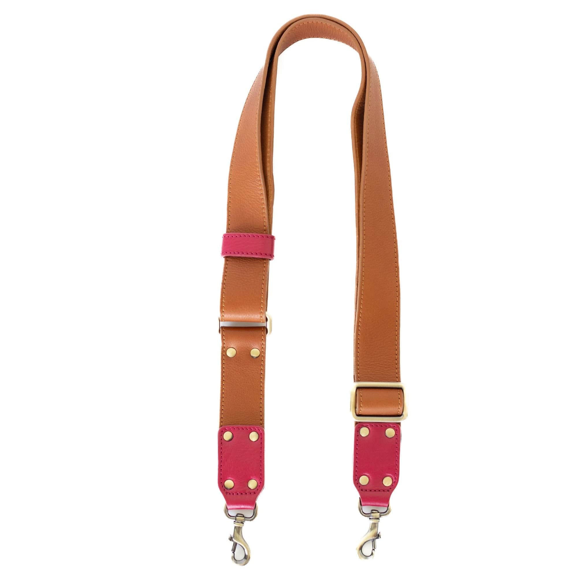 Rheta Bag Strap - Whisky Ruby Pink Raw Leather | Sapahn.