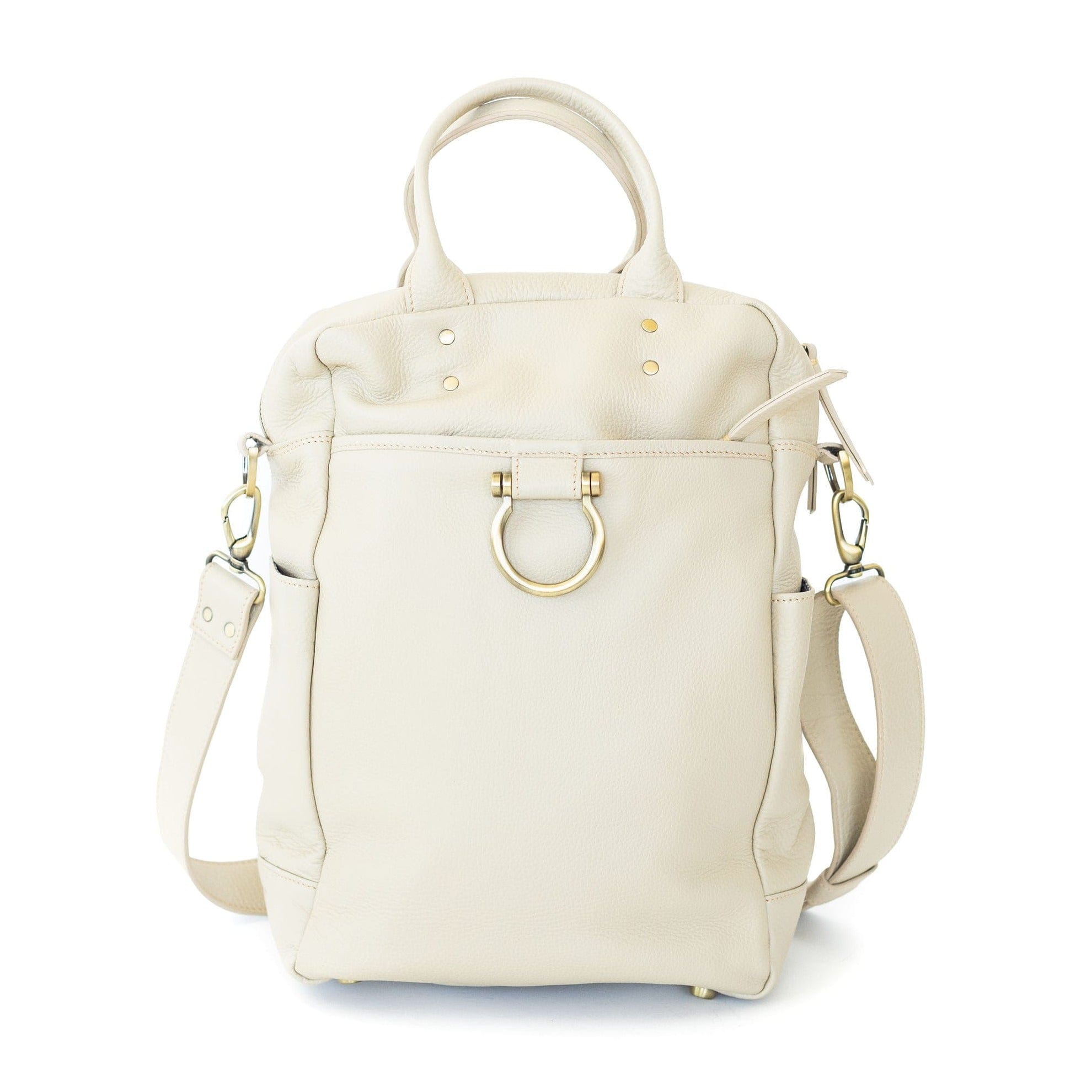 Rodica Backpack Tote - Smoke Oil Leather | Sapahn.
